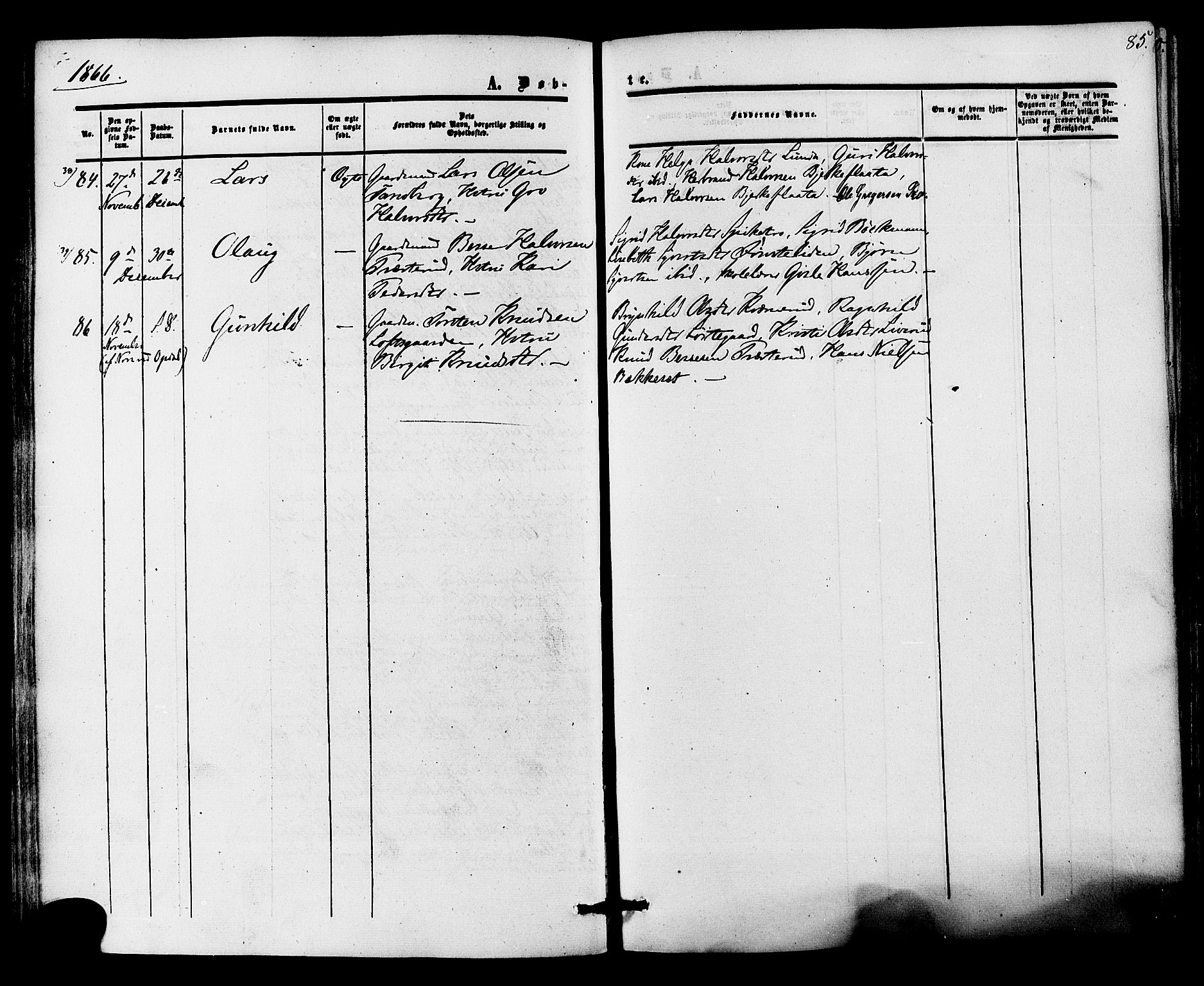 Nore kirkebøker, AV/SAKO-A-238/F/Fa/L0003: Parish register (official) no. I 3, 1858-1866, p. 85