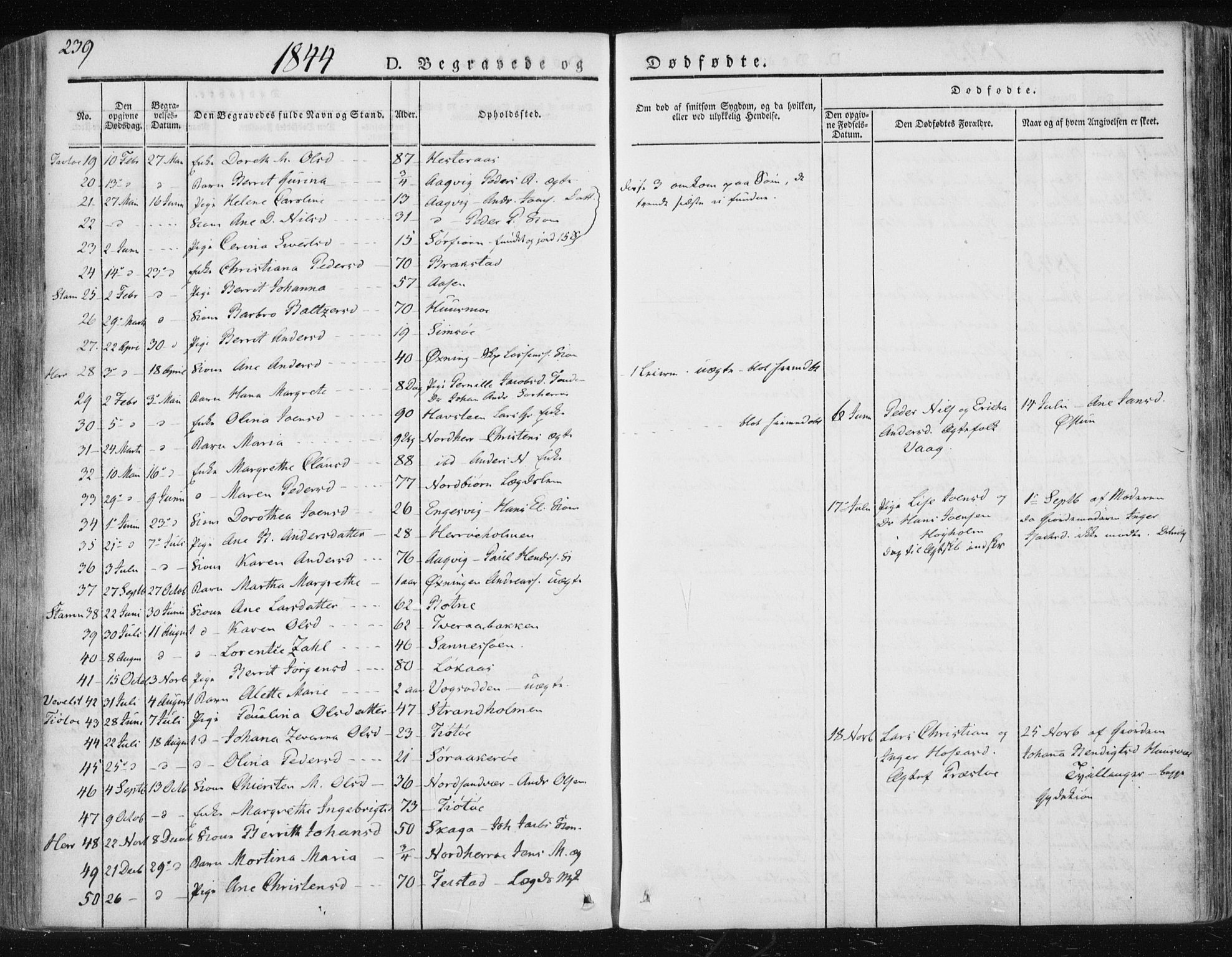 Ministerialprotokoller, klokkerbøker og fødselsregistre - Nordland, SAT/A-1459/830/L0447: Parish register (official) no. 830A11, 1831-1854, p. 239