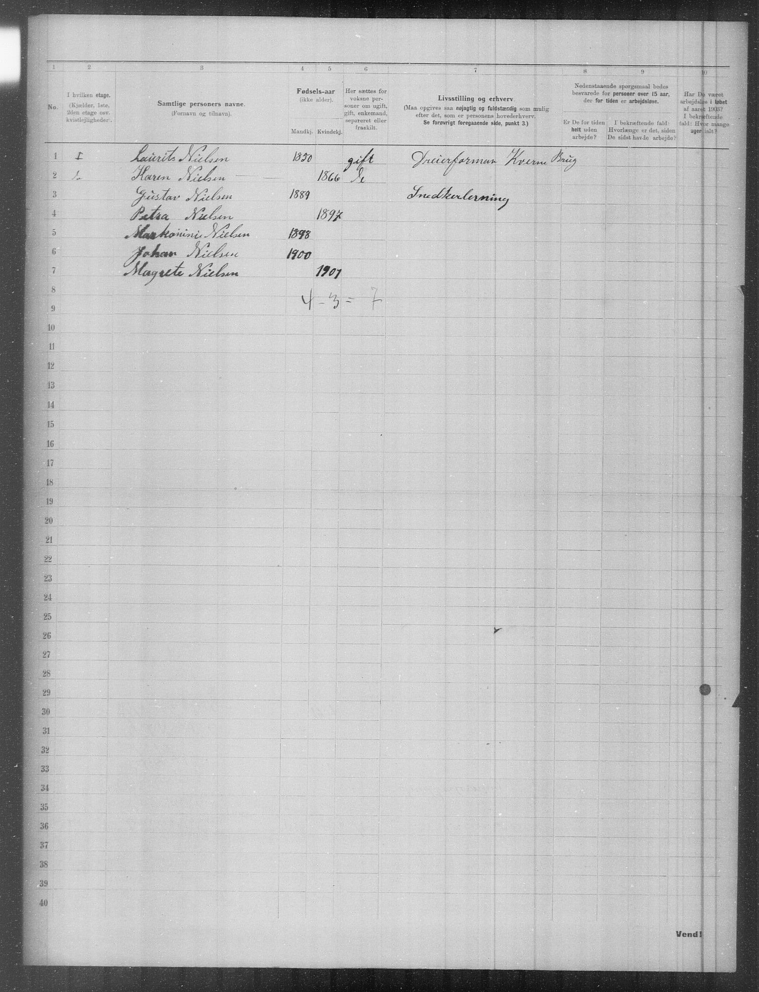 OBA, Municipal Census 1903 for Kristiania, 1903, p. 4393