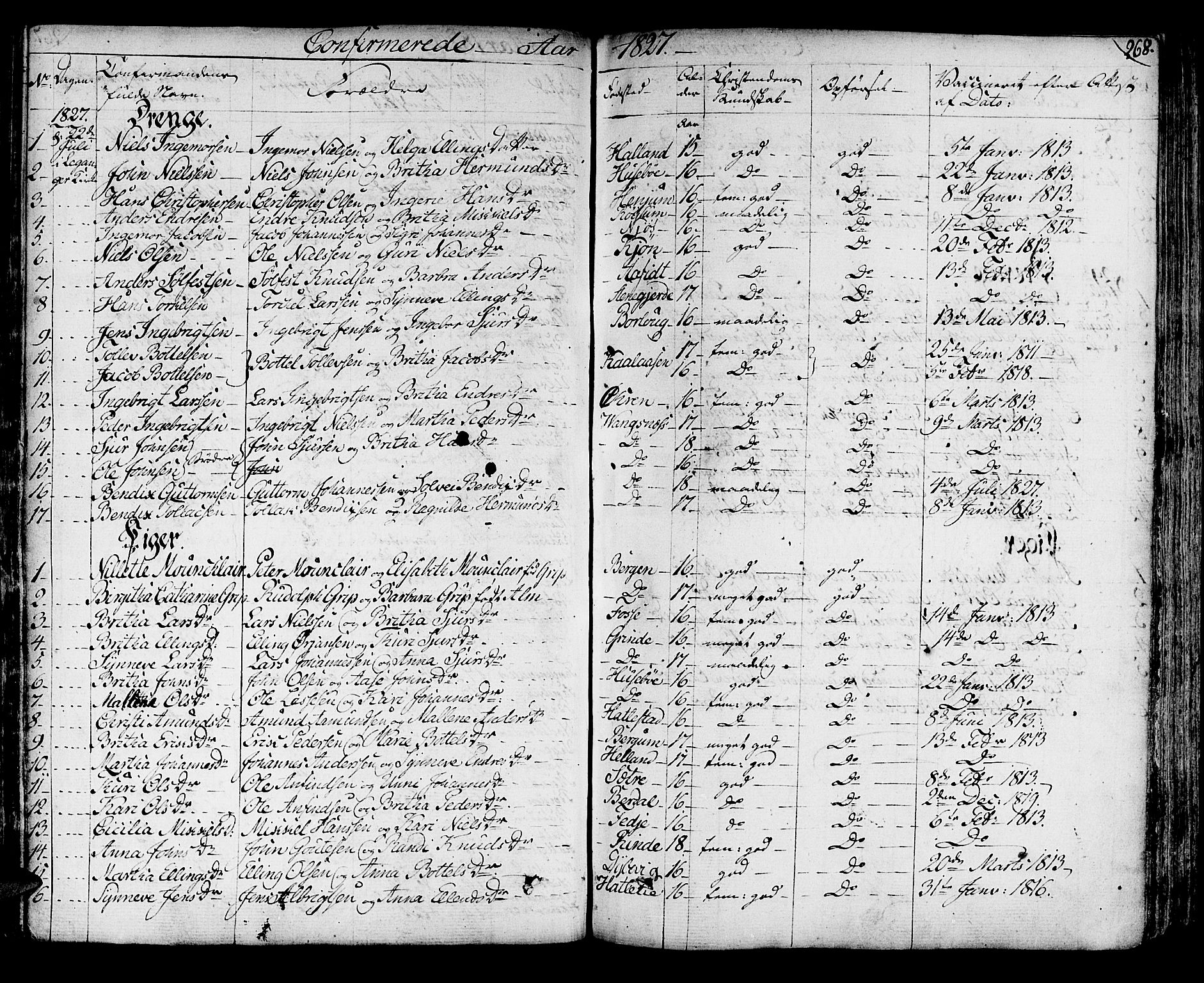 Leikanger sokneprestembete, AV/SAB-A-81001/H/Haa/Haaa/L0006: Parish register (official) no. A 6, 1810-1838, p. 268