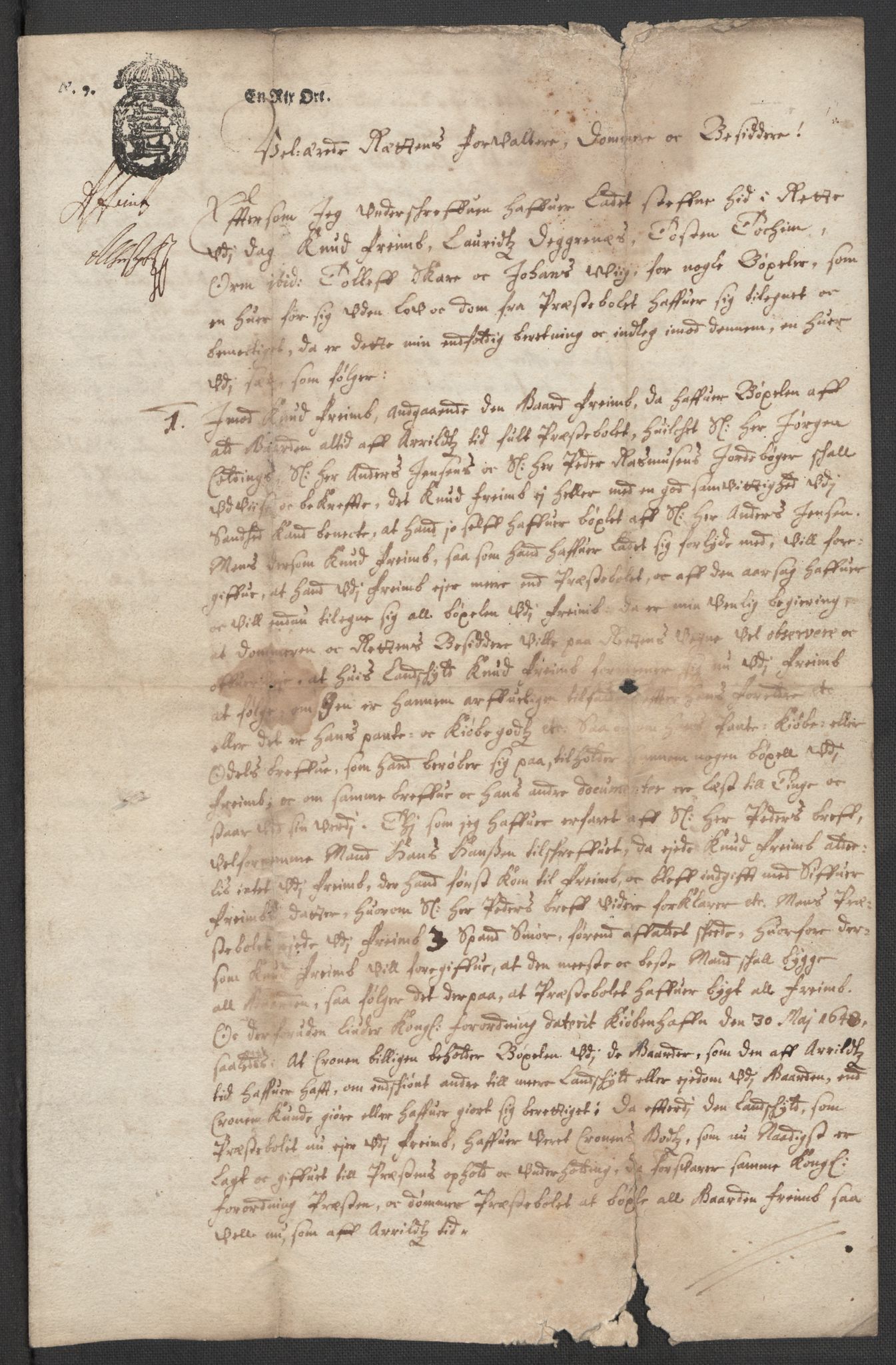 Riksarkivets diplomsamling, AV/RA-EA-5965/F15/L0037: Prestearkiv - Hordaland, 1577-1733, p. 88