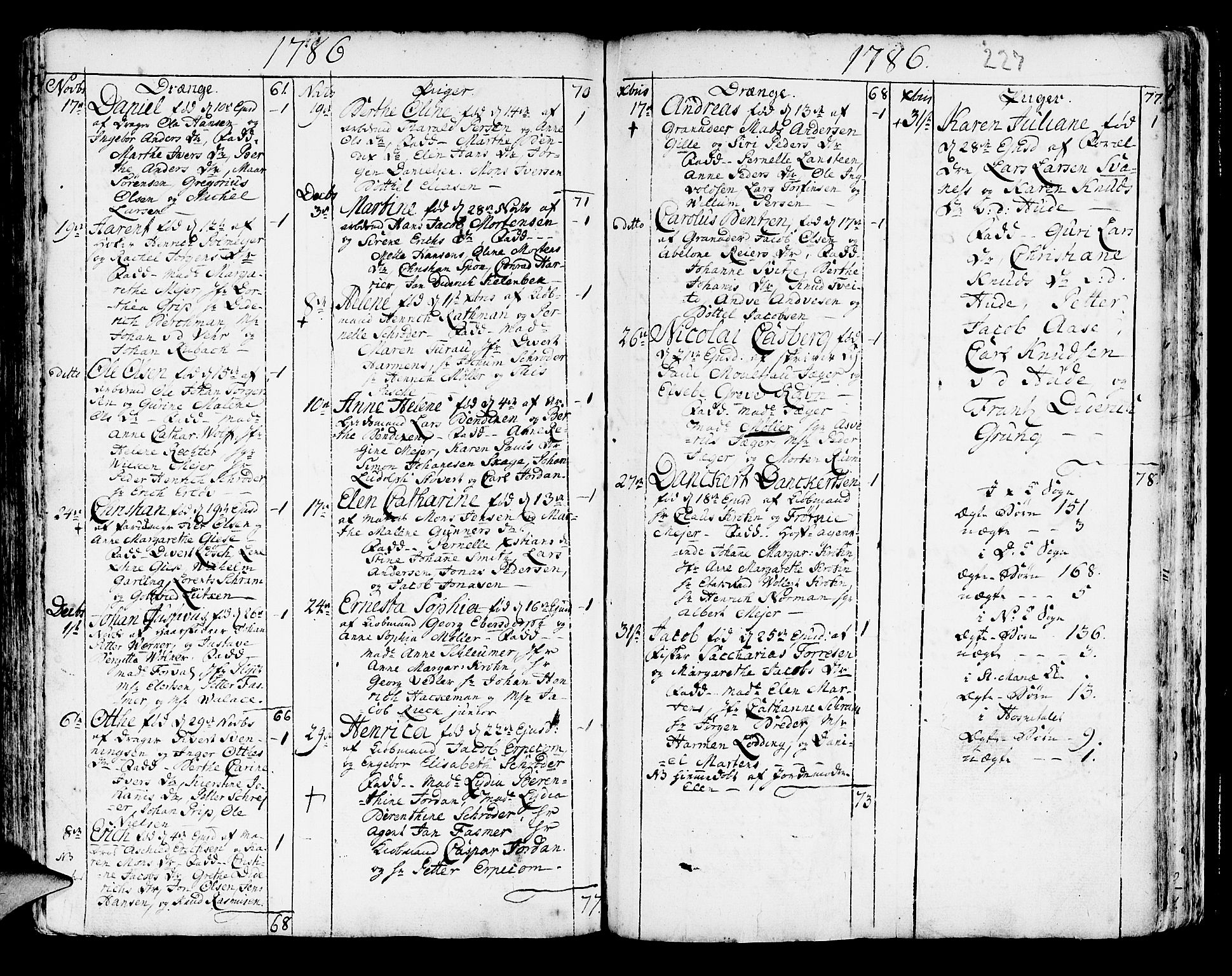 Korskirken sokneprestembete, SAB/A-76101/H/Haa/L0005: Parish register (official) no. A 5, 1751-1789, p. 227