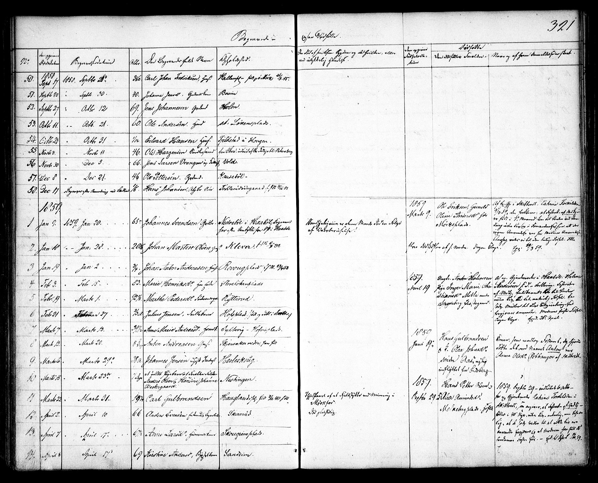 Spydeberg prestekontor Kirkebøker, SAO/A-10924/F/Fa/L0005: Parish register (official) no. I 5, 1842-1862, p. 321