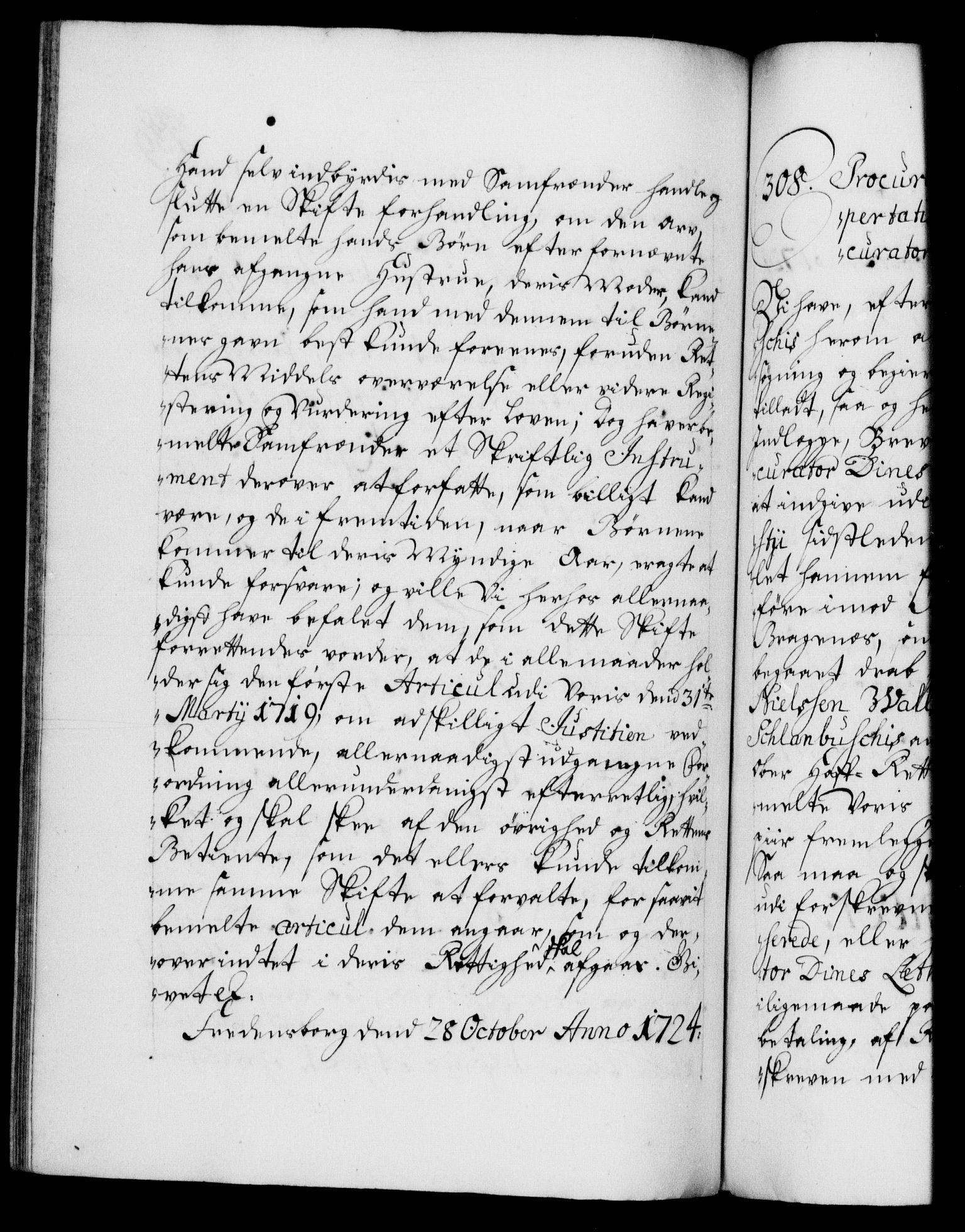 Danske Kanselli 1572-1799, AV/RA-EA-3023/F/Fc/Fca/Fcaa/L0024: Norske registre, 1723-1725, p. 439b