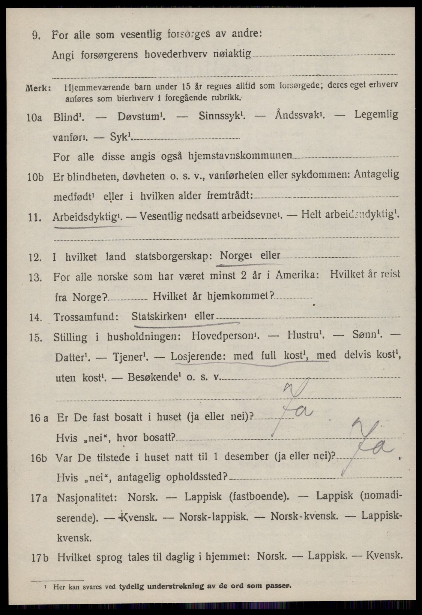 SAT, 1920 census for Meldal, 1920, p. 3644