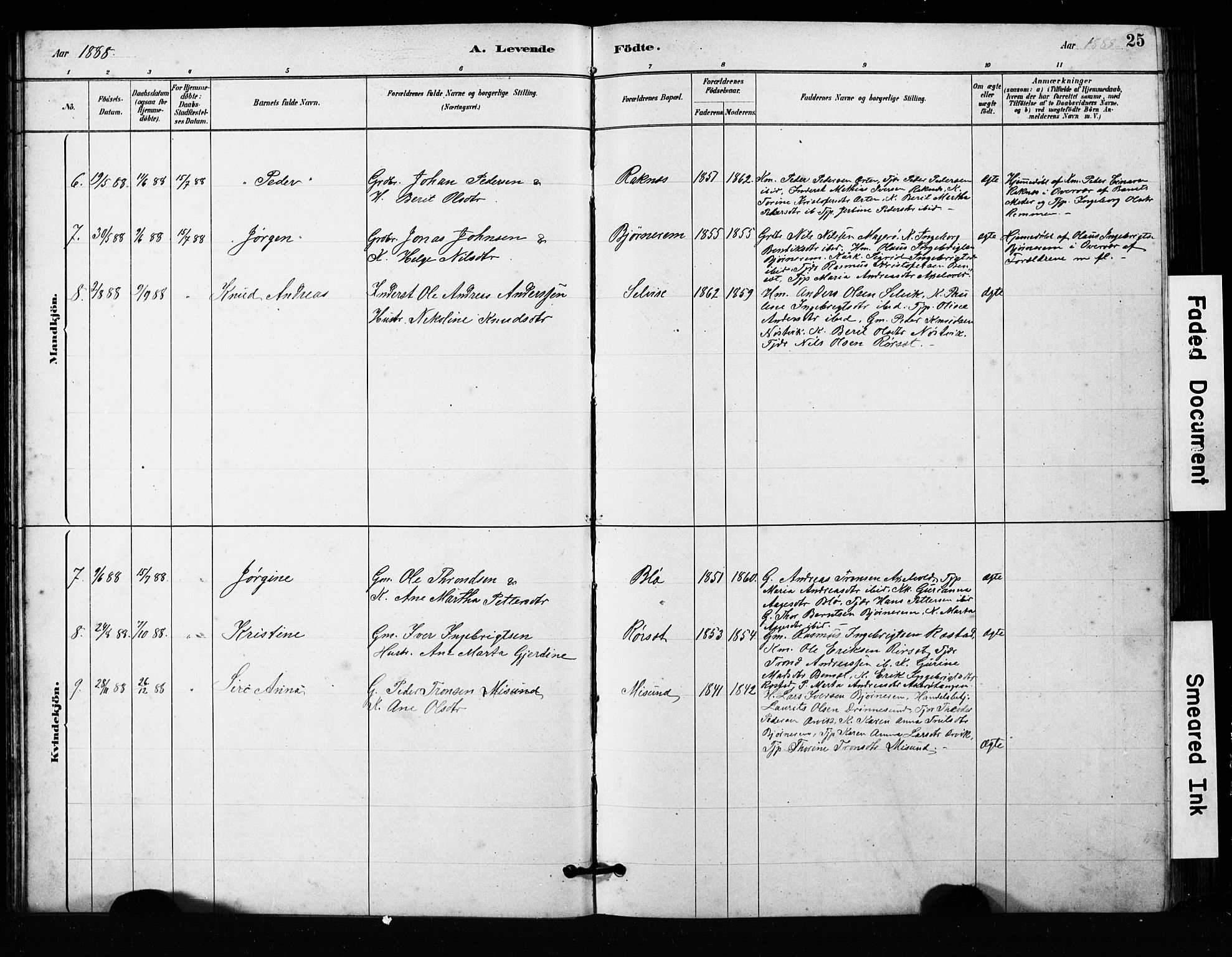 Ministerialprotokoller, klokkerbøker og fødselsregistre - Møre og Romsdal, AV/SAT-A-1454/563/L0737: Parish register (copy) no. 563C01, 1878-1916, p. 25