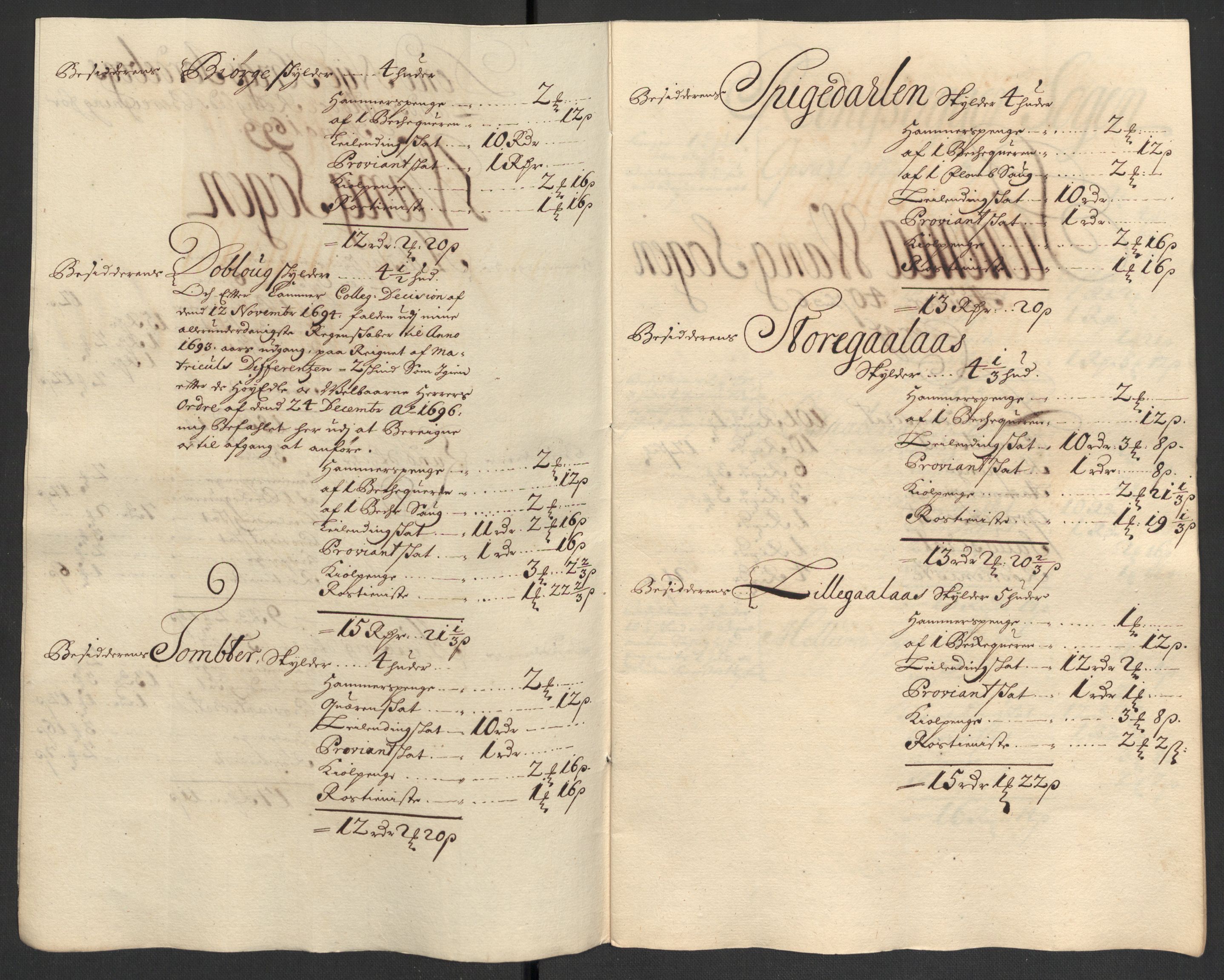 Rentekammeret inntil 1814, Reviderte regnskaper, Fogderegnskap, AV/RA-EA-4092/R16/L1038: Fogderegnskap Hedmark, 1699, p. 121