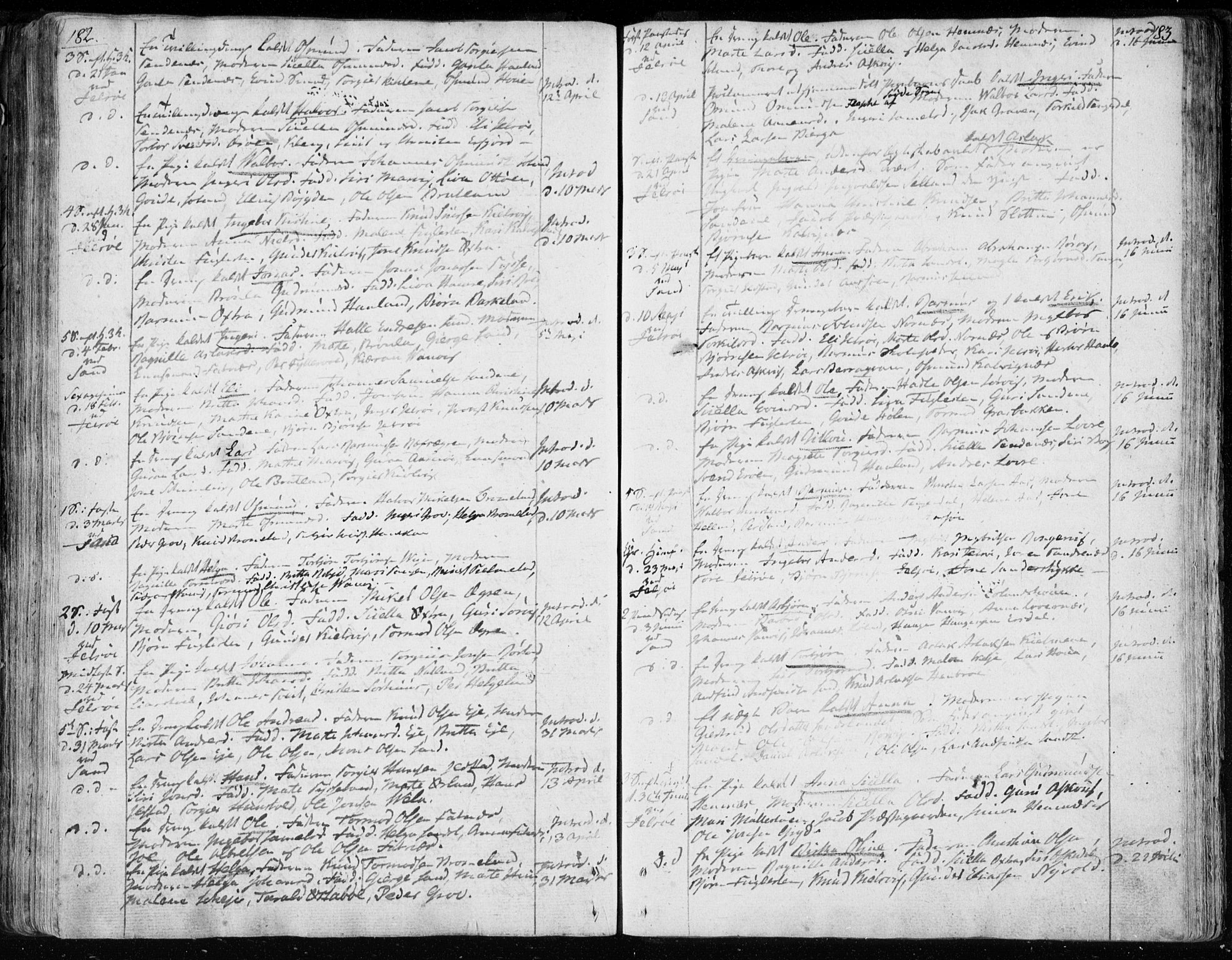 Jelsa sokneprestkontor, AV/SAST-A-101842/01/IV: Parish register (official) no. A 4, 1796-1816, p. 182-183