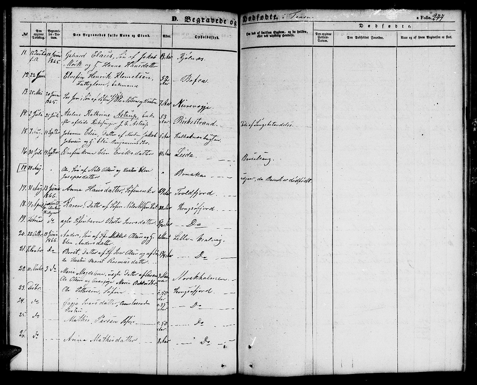 Tana sokneprestkontor, SATØ/S-1334/H/Hb/L0001klokker: Parish register (copy) no. 1 /1, 1853-1867, p. 244