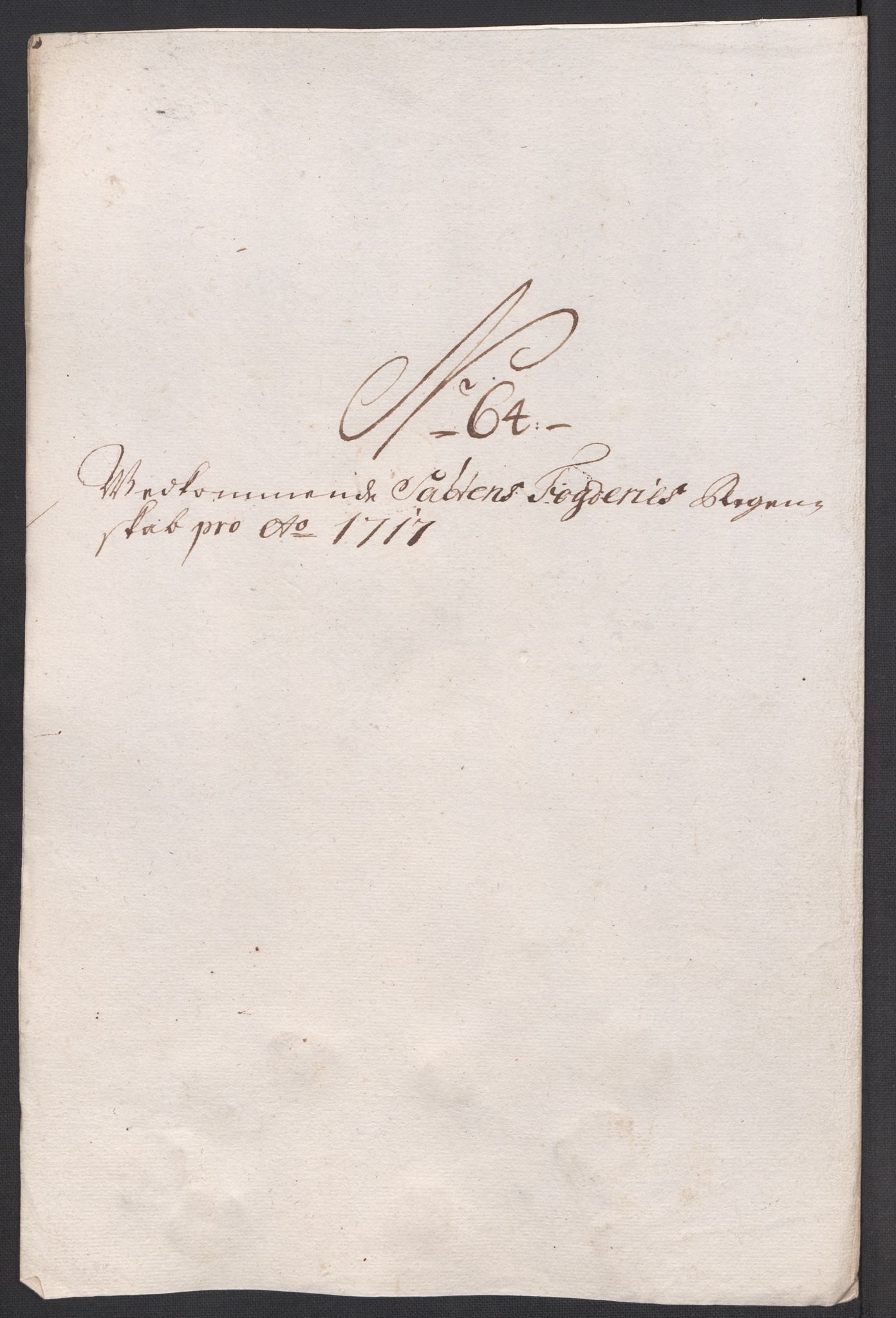 Rentekammeret inntil 1814, Reviderte regnskaper, Fogderegnskap, AV/RA-EA-4092/R66/L4587: Fogderegnskap Salten, 1717, p. 347