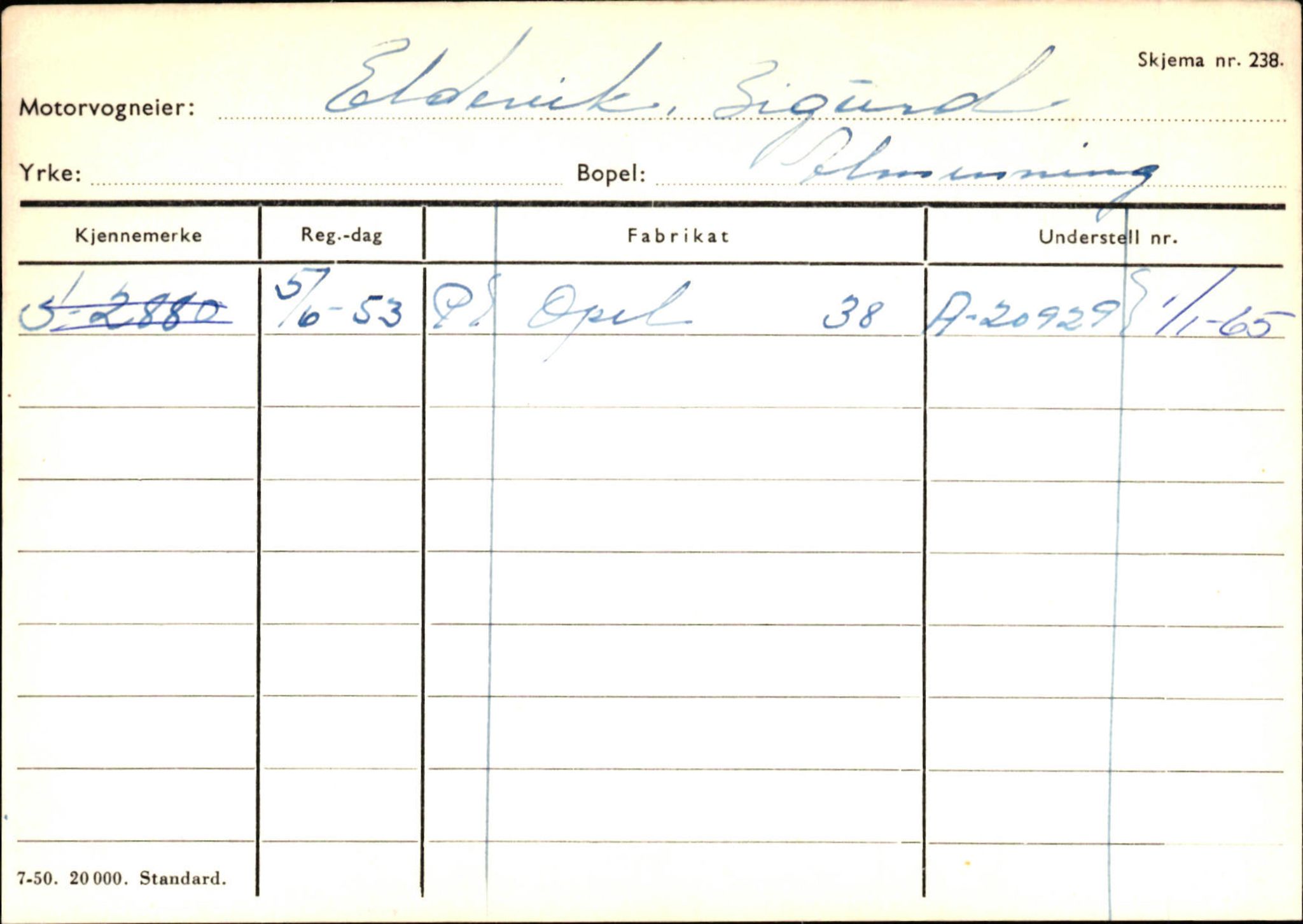 Statens vegvesen, Sogn og Fjordane vegkontor, SAB/A-5301/4/F/L0144: Registerkort Vågsøy A-R, 1945-1975, p. 433