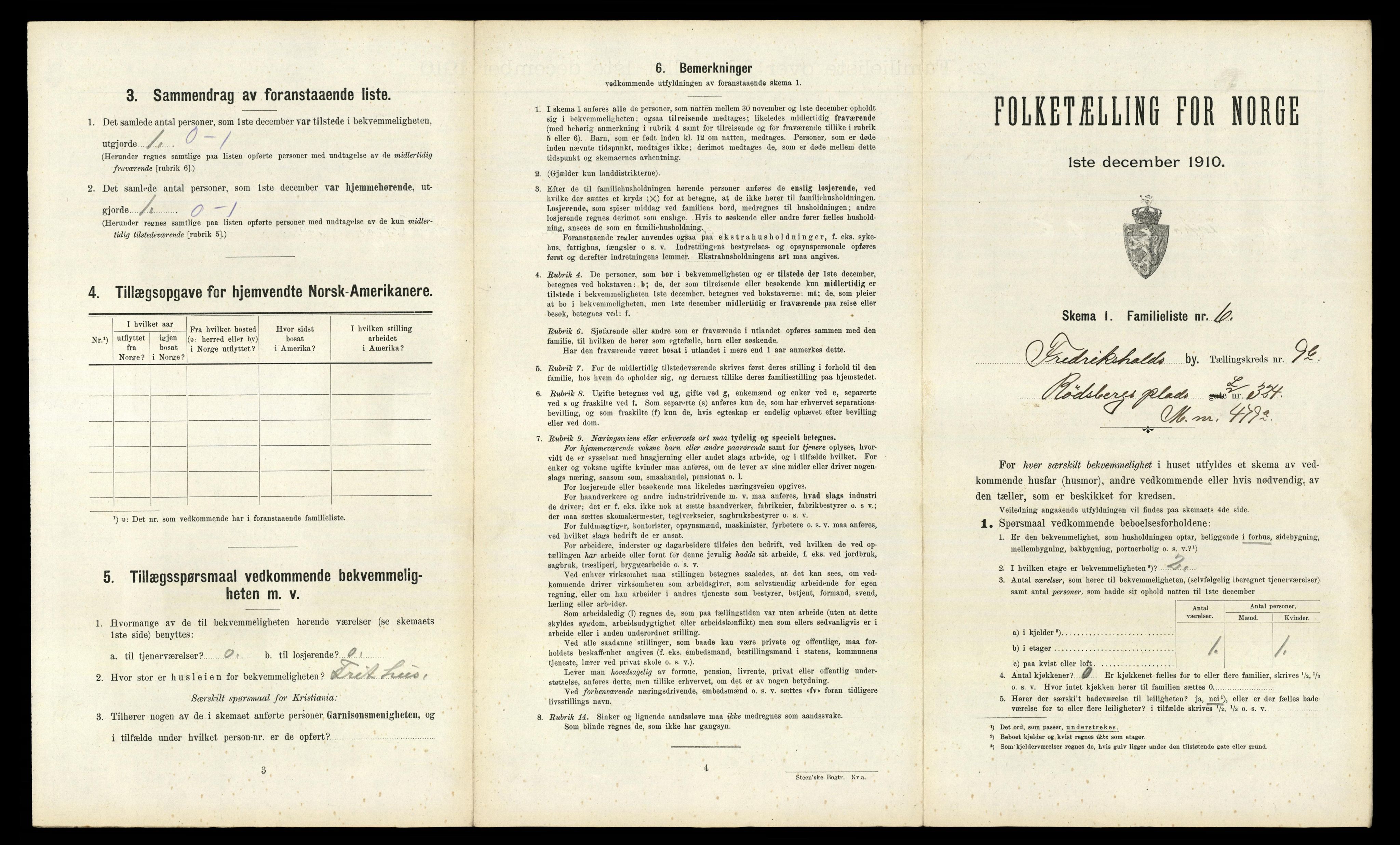 RA, 1910 census for Fredrikshald, 1910, p. 2790