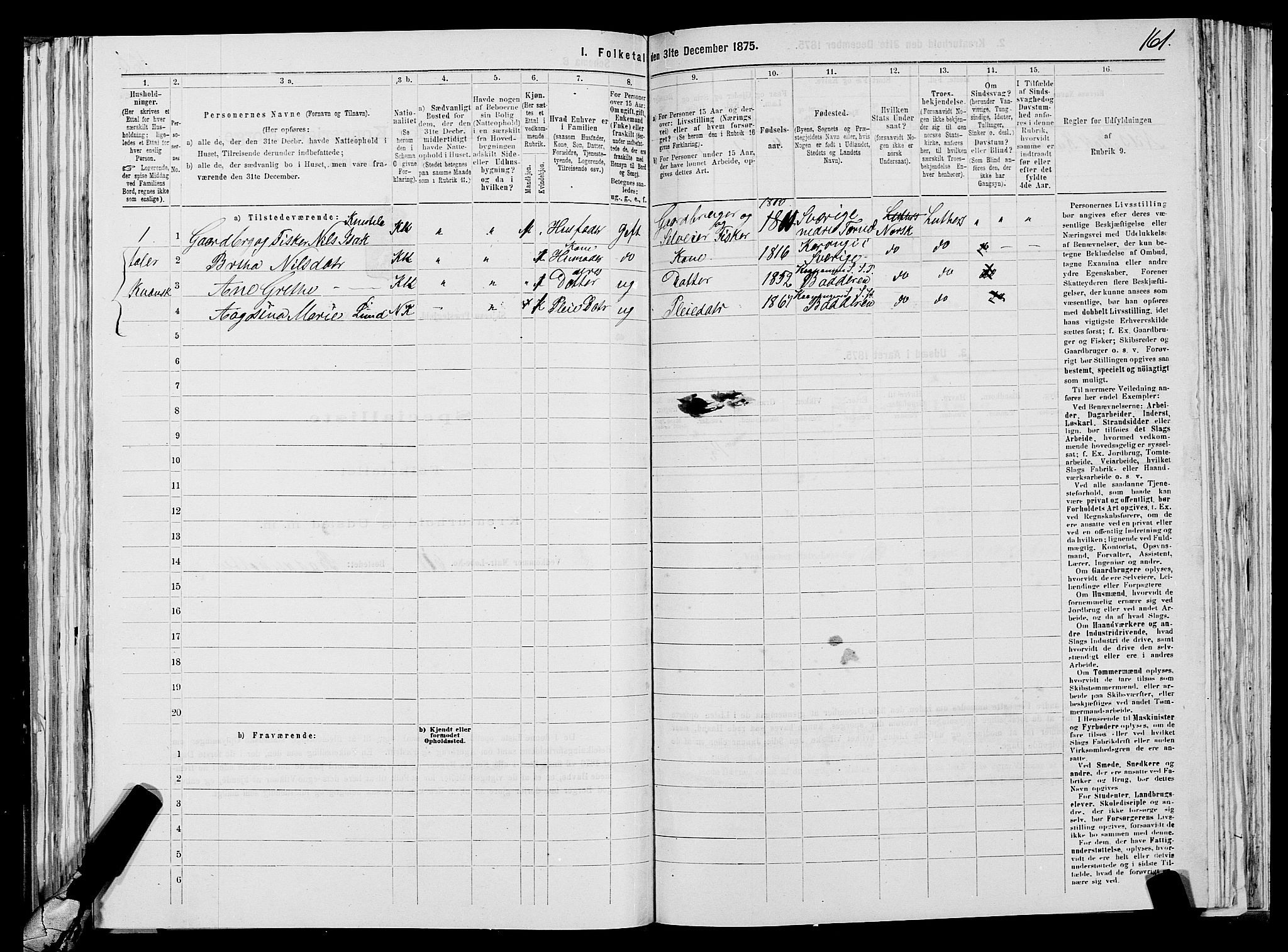 SATØ, 1875 census for 1941P Skjervøy, 1875, p. 1161