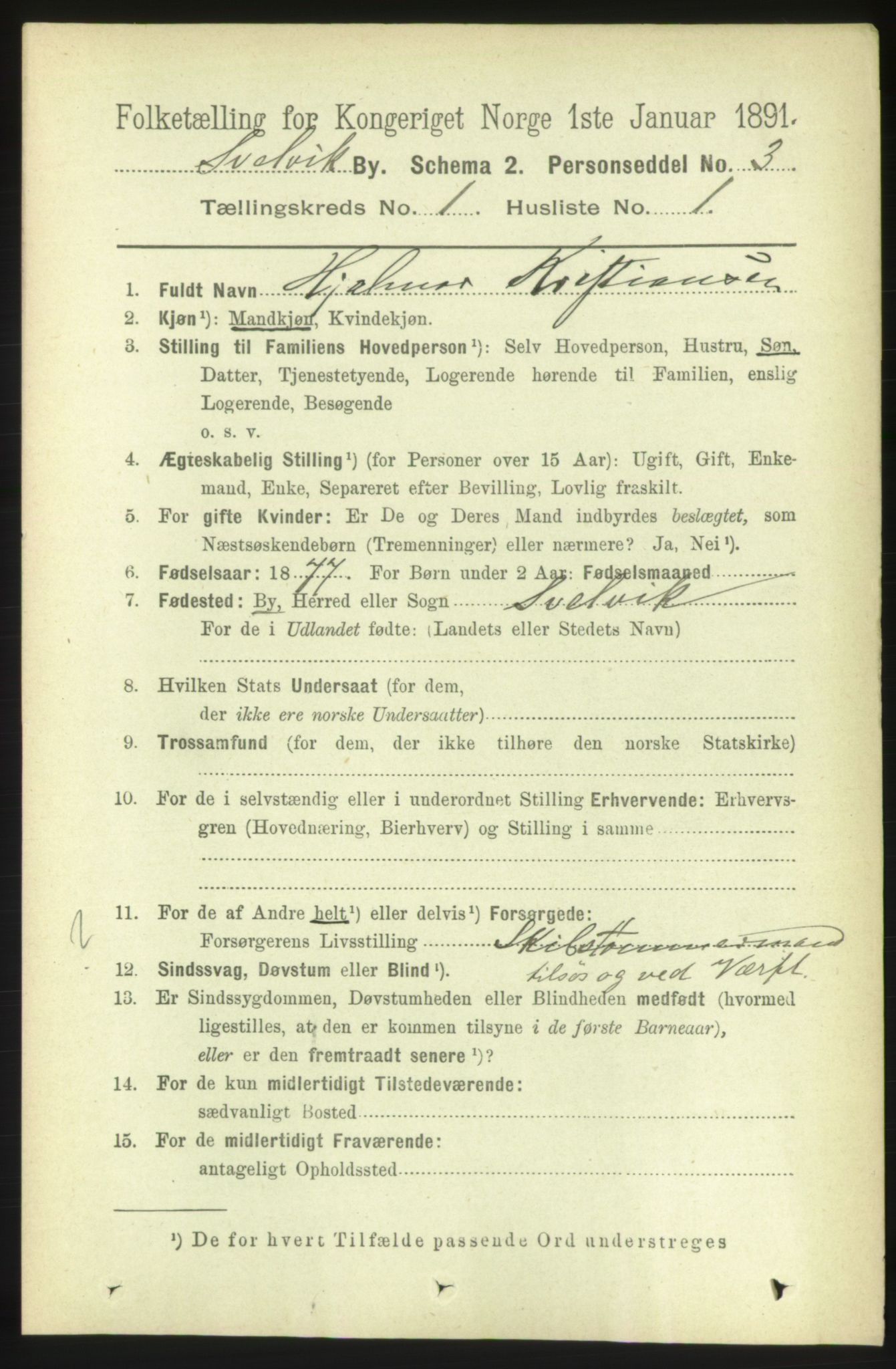 RA, 1891 census for 0701 Svelvik, 1891, p. 553