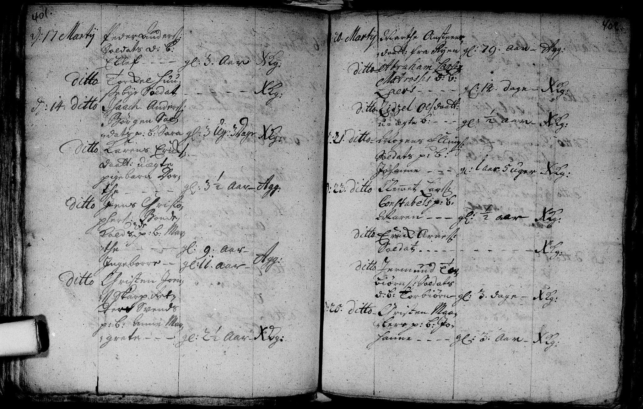 Aker prestekontor kirkebøker, AV/SAO-A-10861/F/L0002: Parish register (official) no. 2, 1714-1720, p. 401-402