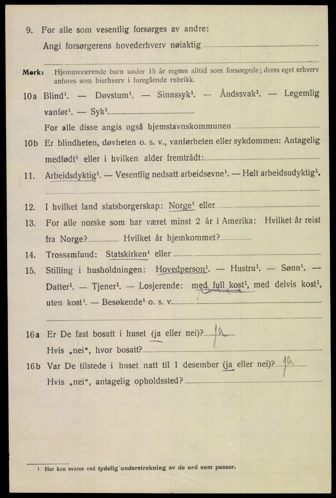 SAK, 1920 census for Mandal, 1920, p. 5862
