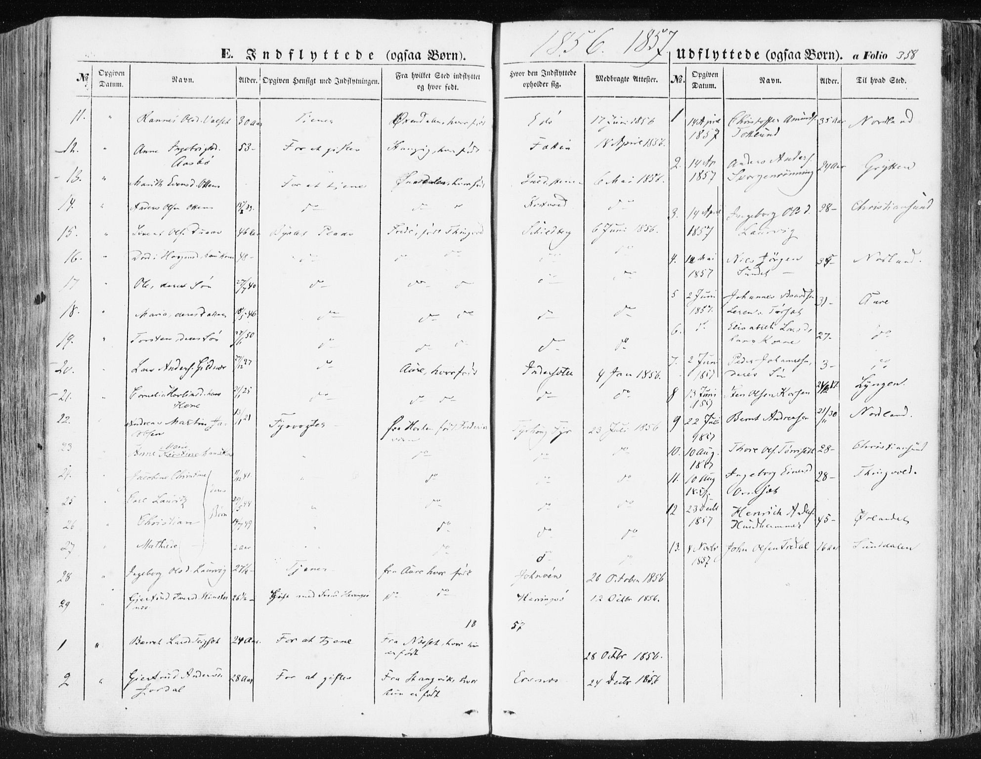 Ministerialprotokoller, klokkerbøker og fødselsregistre - Møre og Romsdal, AV/SAT-A-1454/581/L0937: Parish register (official) no. 581A05, 1853-1872, p. 358