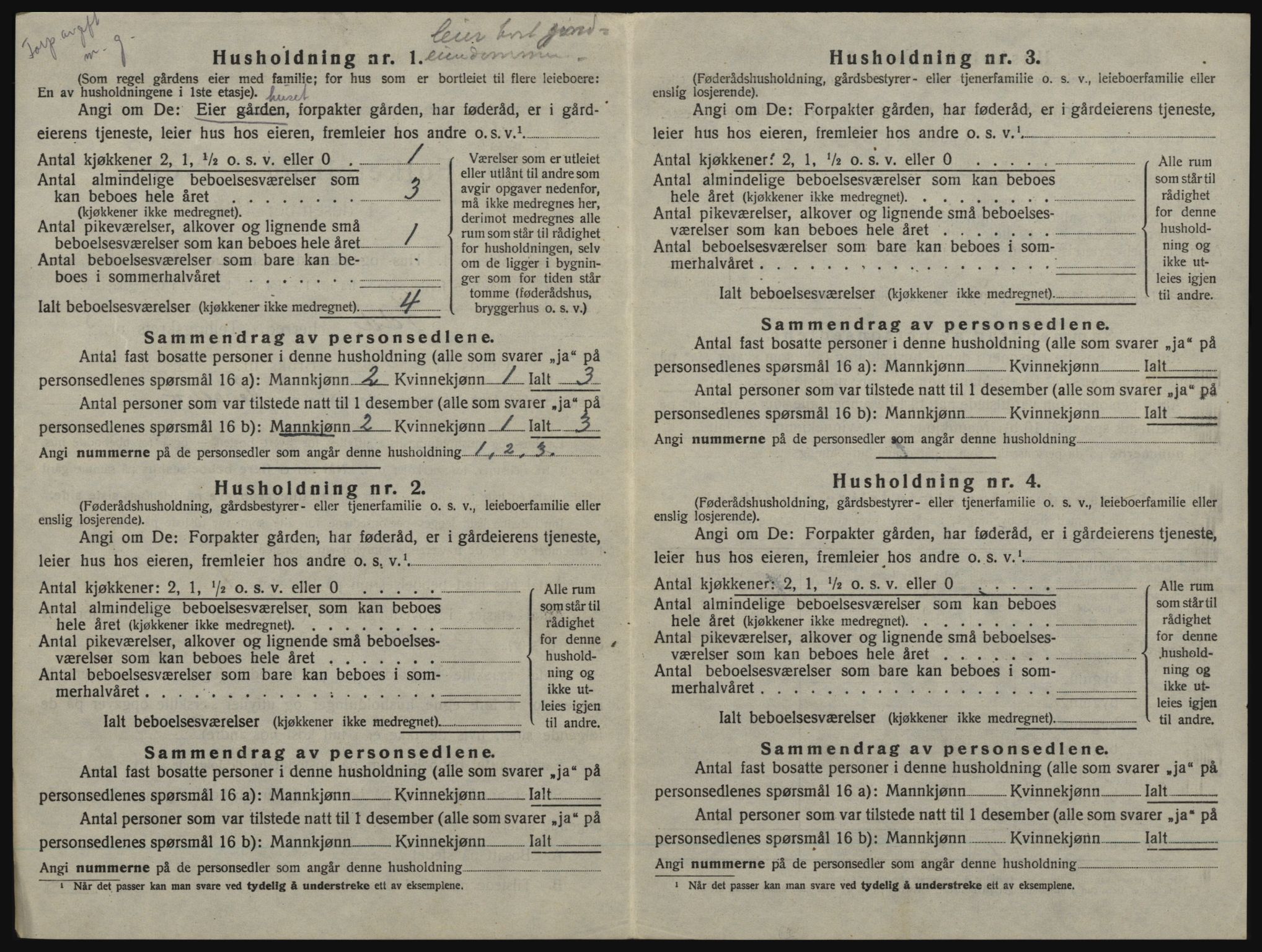 SAO, 1920 census for Idd, 1920, p. 699