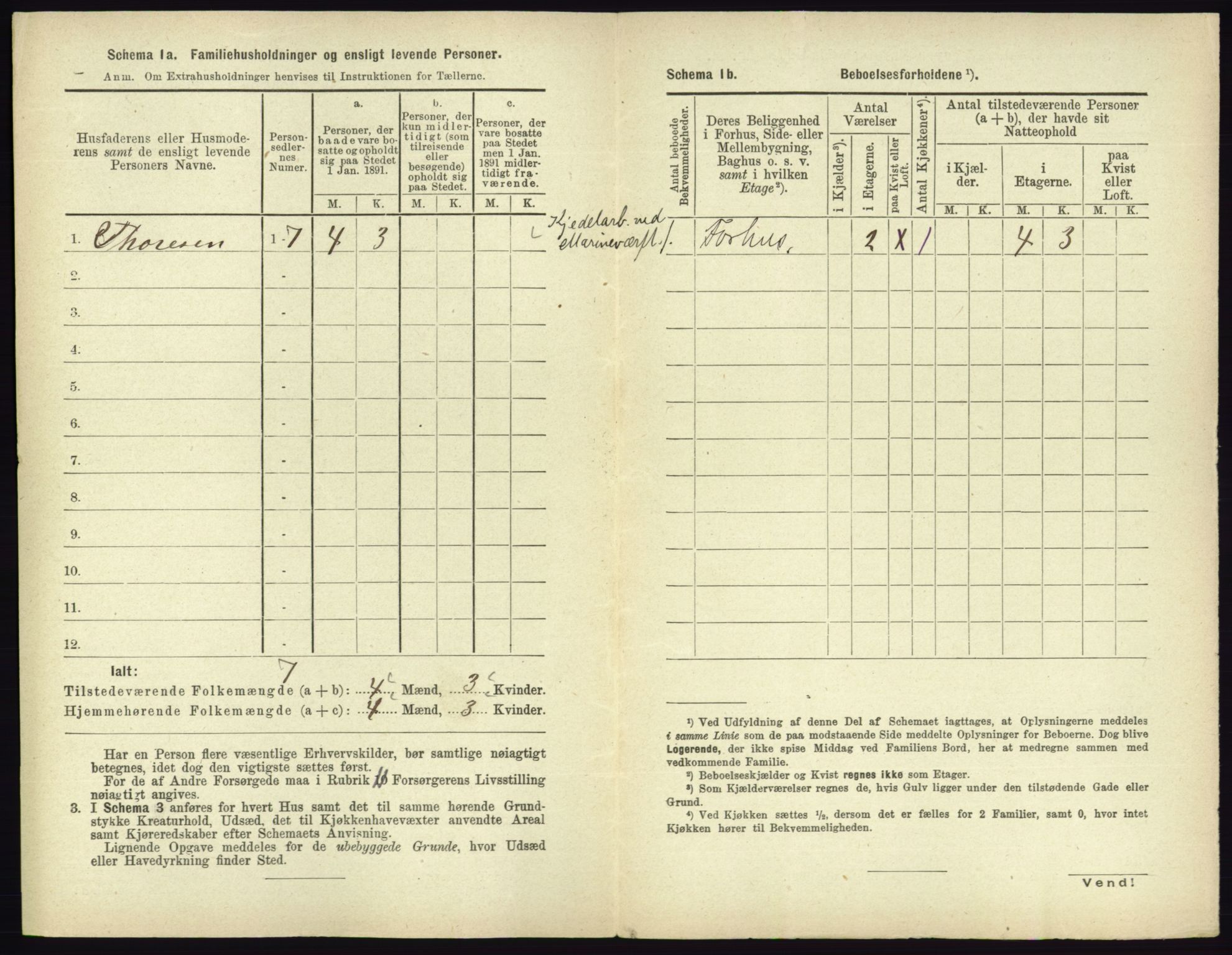 RA, 1891 census for 0703 Horten, 1891, p. 1352