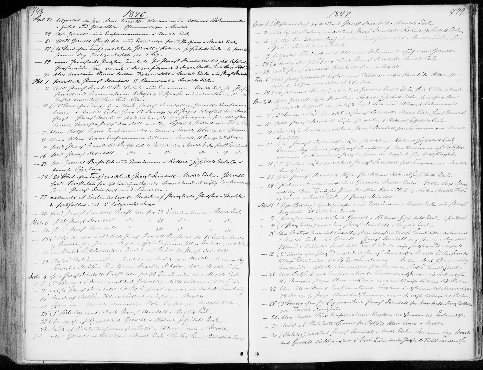 Ministerialprotokoller, klokkerbøker og fødselsregistre - Møre og Romsdal, SAT/A-1454/558/L0689: Parish register (official) no. 558A03, 1843-1872, p. 748-749