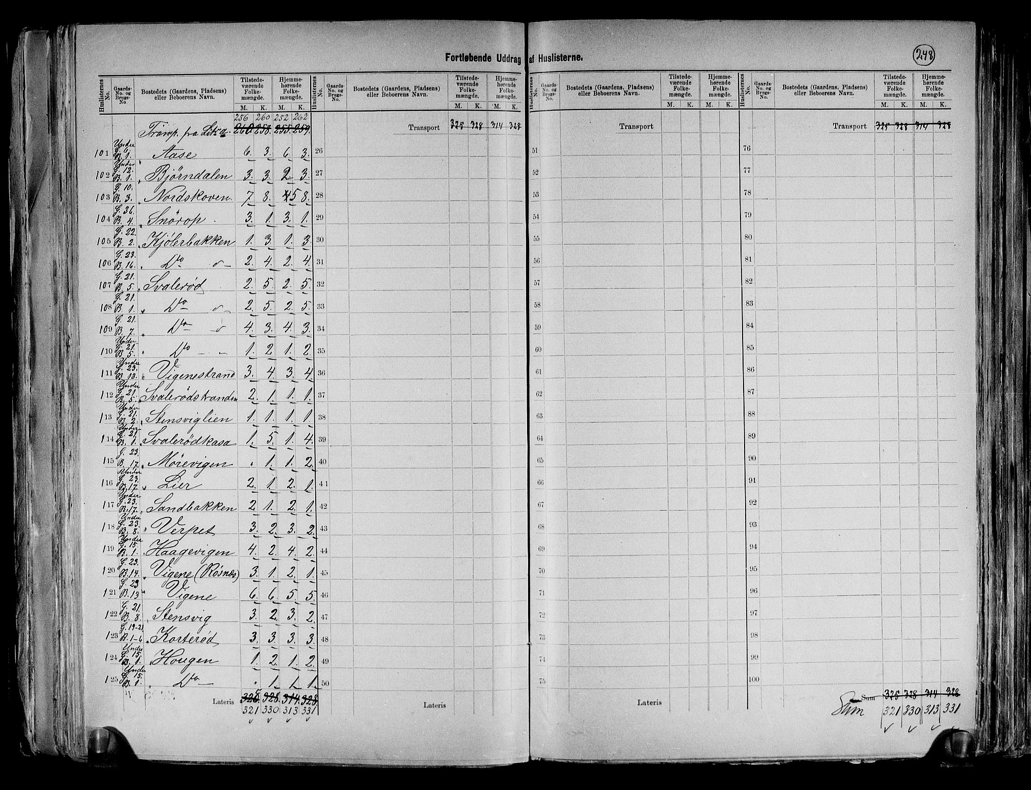 RA, 1891 census for 0116 Berg, 1891, p. 8