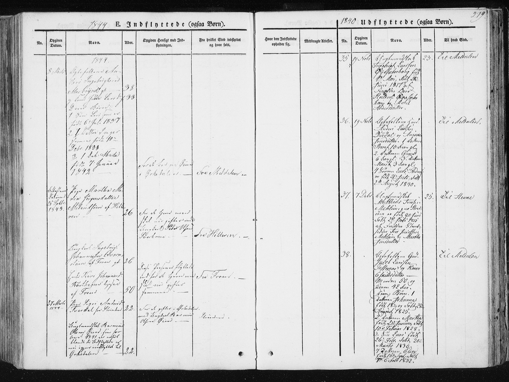 Ministerialprotokoller, klokkerbøker og fødselsregistre - Sør-Trøndelag, SAT/A-1456/668/L0805: Parish register (official) no. 668A05, 1840-1853, p. 279