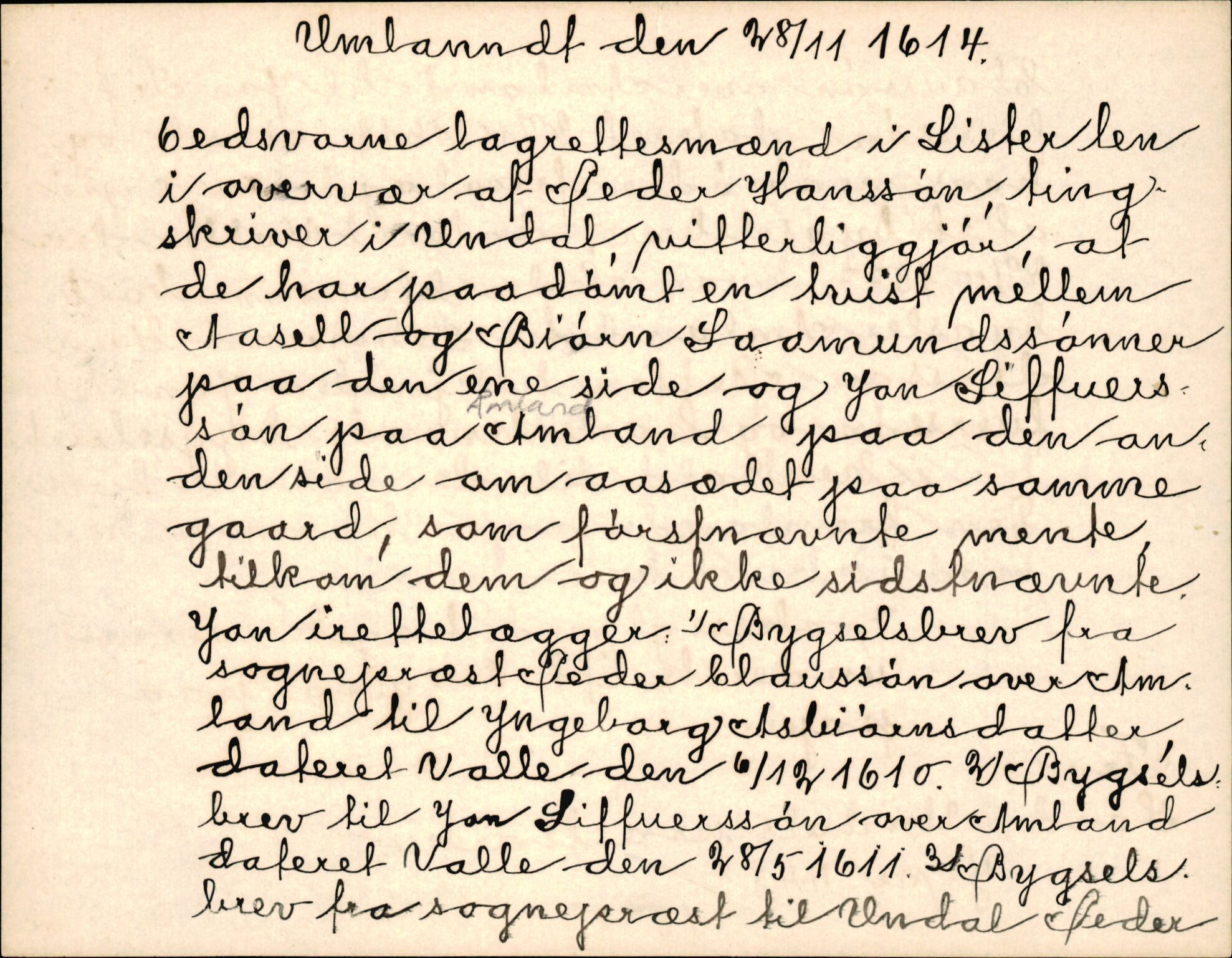 Riksarkivets diplomsamling, AV/RA-EA-5965/F35/F35k/L0003: Regestsedler: Prestearkiver fra Telemark, Agder, Vestlandet og Trøndelag, p. 307