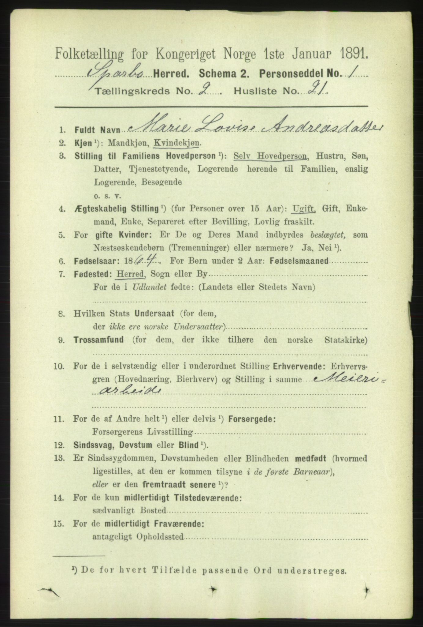 RA, 1891 census for 1731 Sparbu, 1891, p. 781