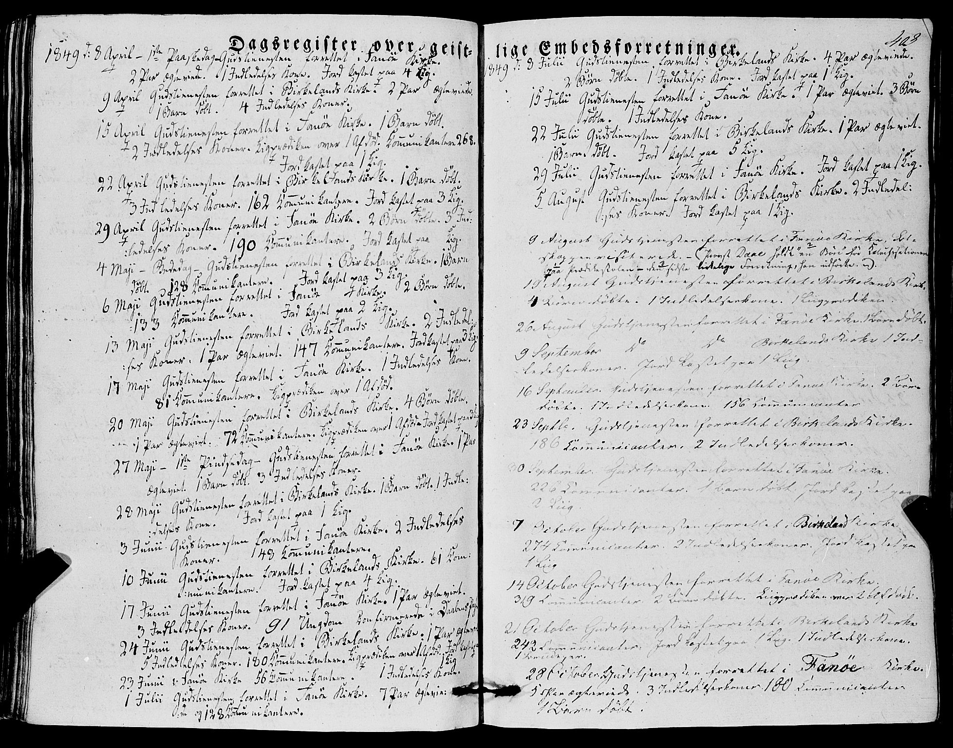 Fana Sokneprestembete, AV/SAB-A-75101/H/Haa/Haaa/L0008: Parish register (official) no. A 8, 1829-1851, p. 403