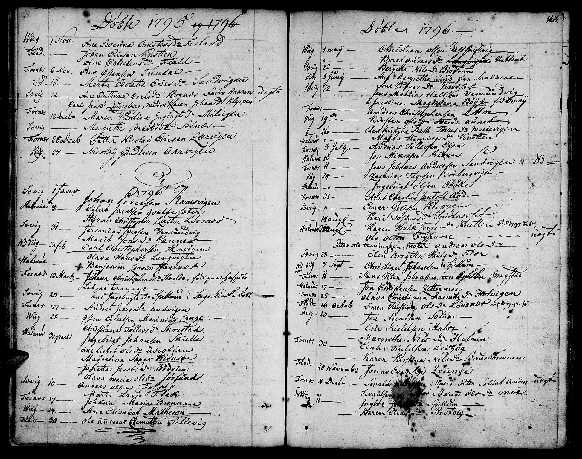 Ministerialprotokoller, klokkerbøker og fødselsregistre - Nord-Trøndelag, SAT/A-1458/773/L0608: Parish register (official) no. 773A02, 1784-1816, p. 163