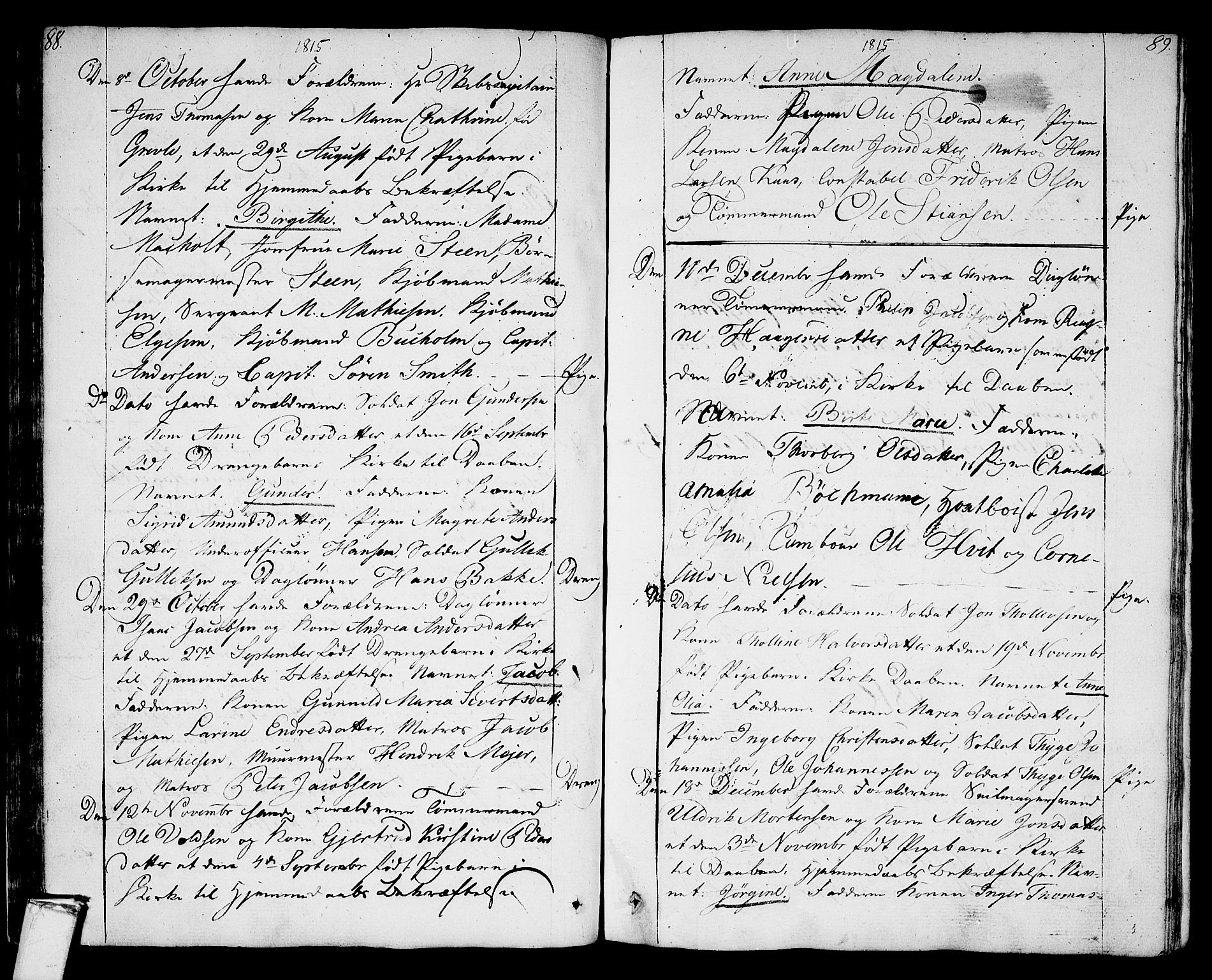 Stavern kirkebøker, SAKO/A-318/F/Fa/L0004: Parish register (official) no. 4, 1809-1816, p. 88-89