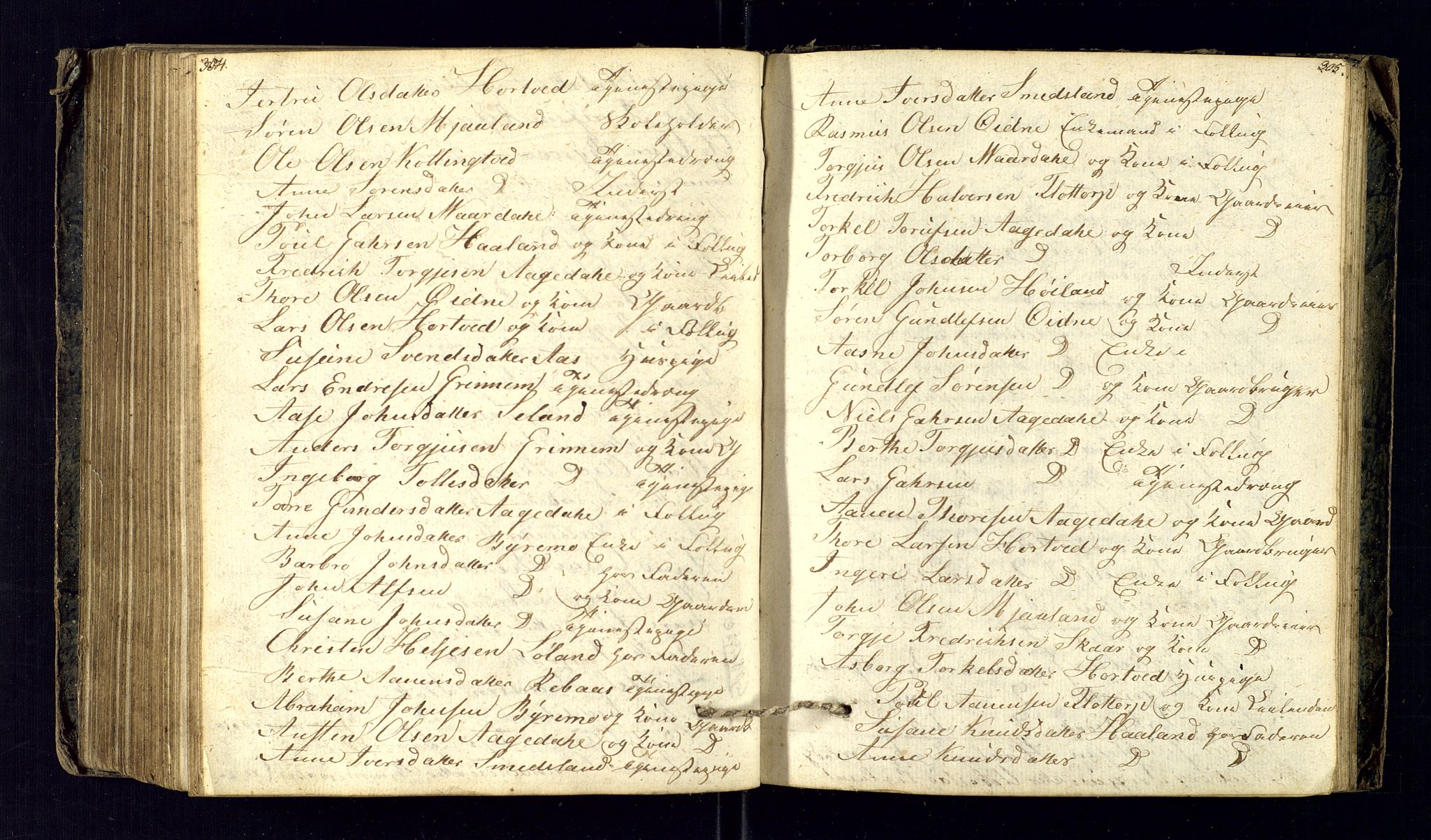 Bjelland sokneprestkontor, SAK/1111-0005/F/Fc/Fcc/L0001: Communicants register no. C-1, 1825-1842, p. 304-305
