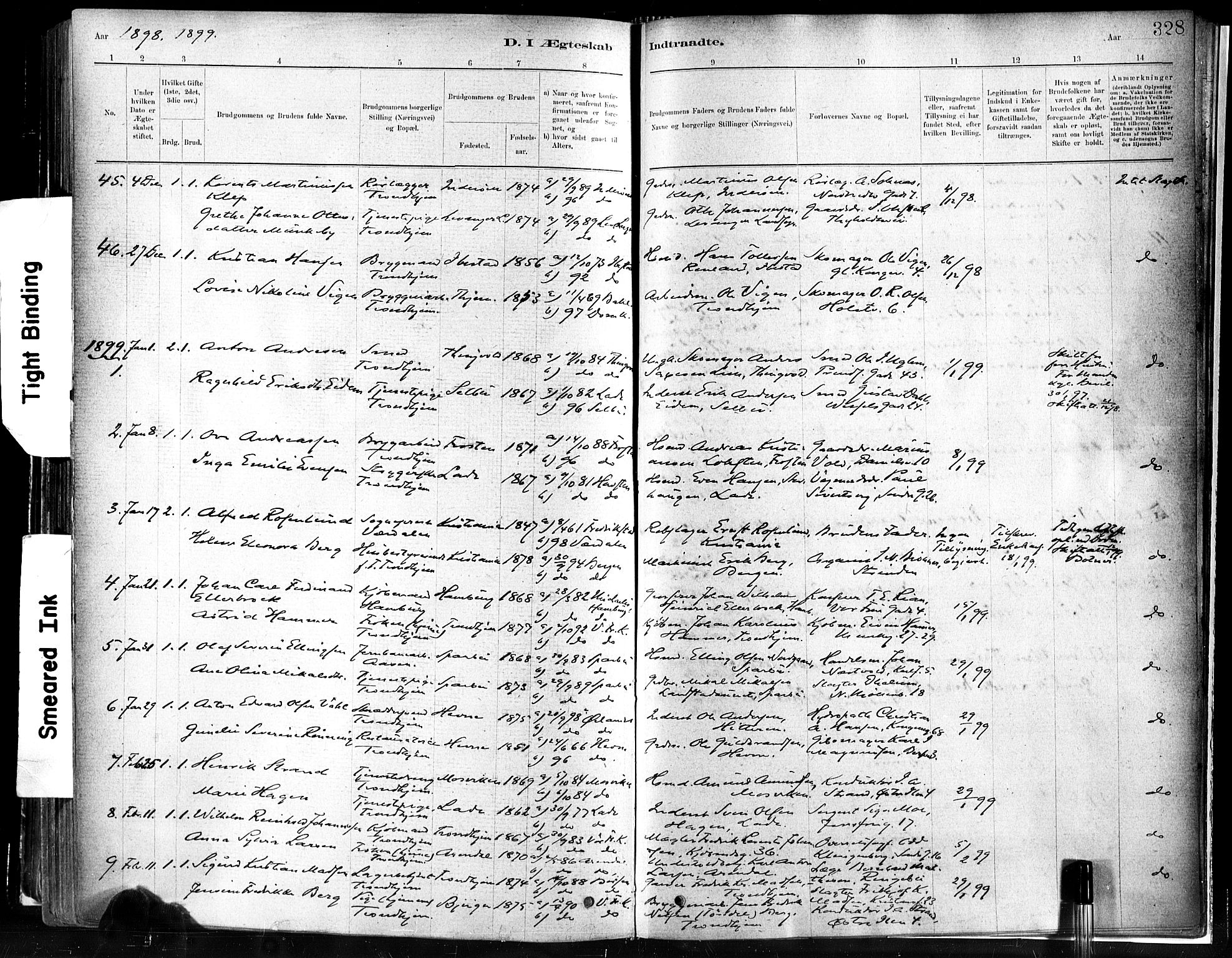 Ministerialprotokoller, klokkerbøker og fødselsregistre - Sør-Trøndelag, SAT/A-1456/602/L0119: Parish register (official) no. 602A17, 1880-1901, p. 328