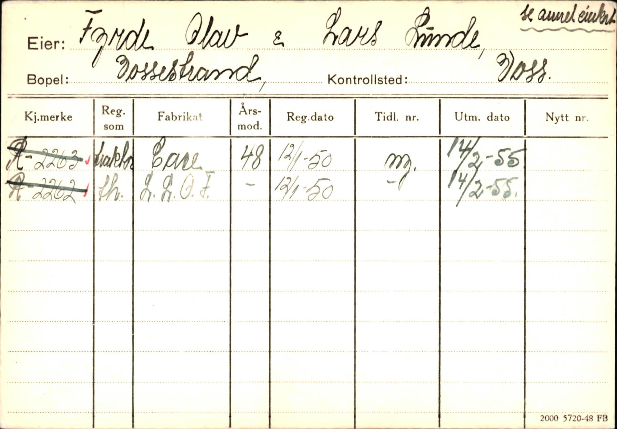 Statens vegvesen, Hordaland vegkontor, AV/SAB-A-5201/2/Ha/L0015: R-eierkort F-G, 1920-1971, p. 126