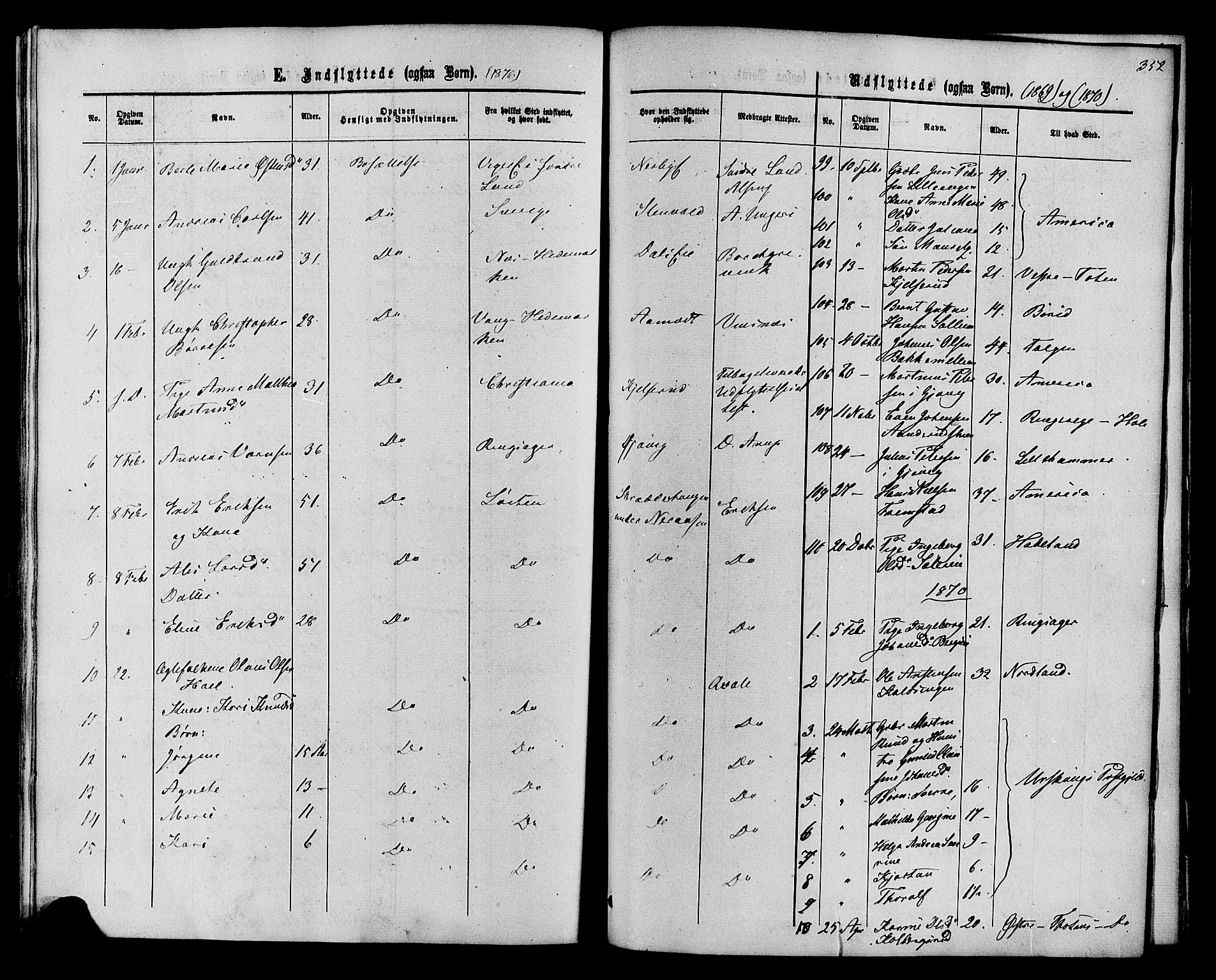Vardal prestekontor, SAH/PREST-100/H/Ha/Haa/L0007: Parish register (official) no. 7, 1867-1878, p. 352