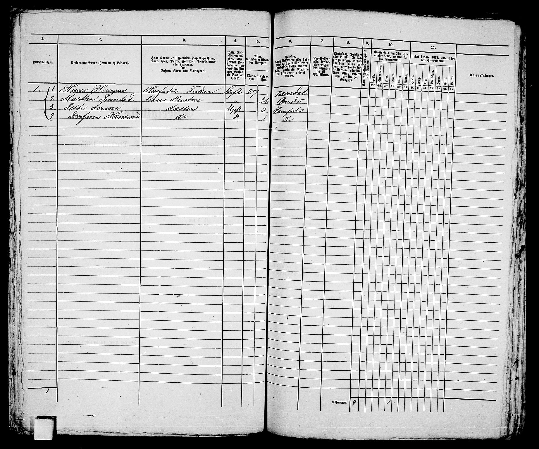 RA, 1865 census for Hammerfest/Hammerfest, 1865, p. 276
