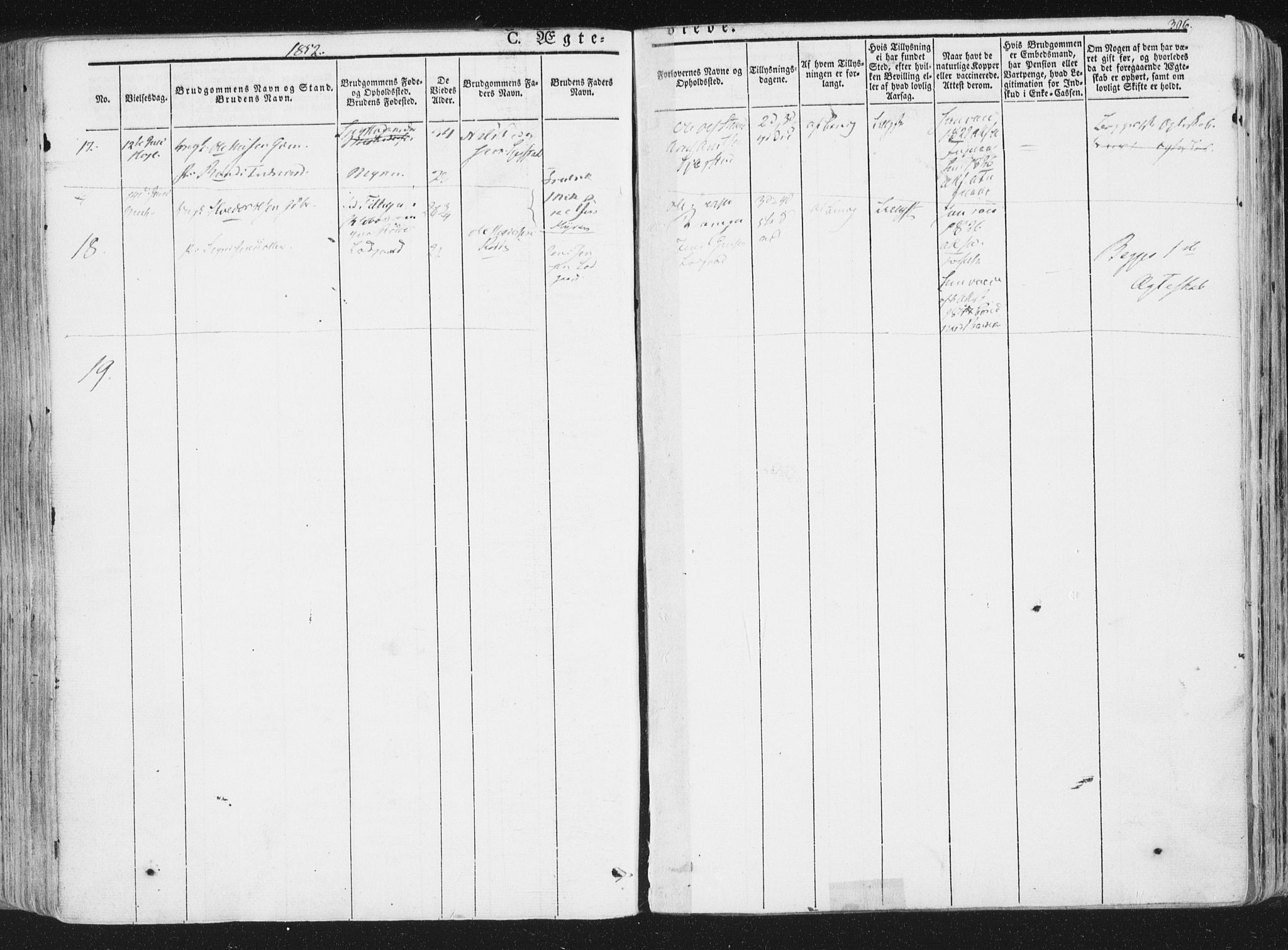 Ministerialprotokoller, klokkerbøker og fødselsregistre - Sør-Trøndelag, AV/SAT-A-1456/691/L1074: Parish register (official) no. 691A06, 1842-1852, p. 306