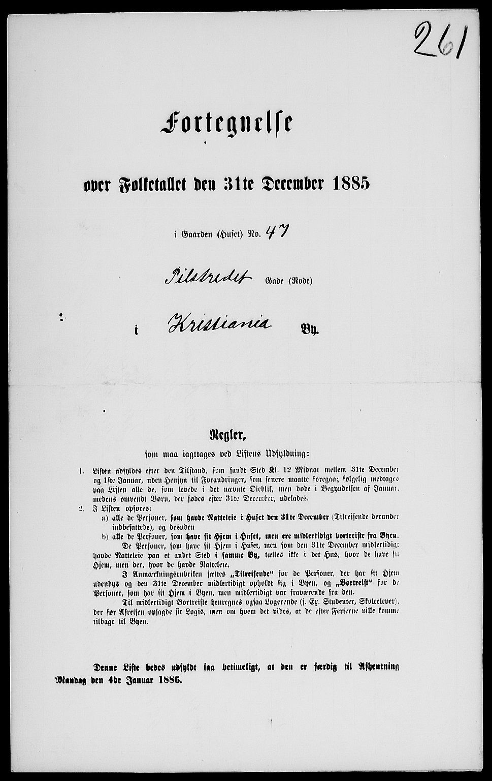 RA, 1885 census for 0301 Kristiania, 1885, p. 2256