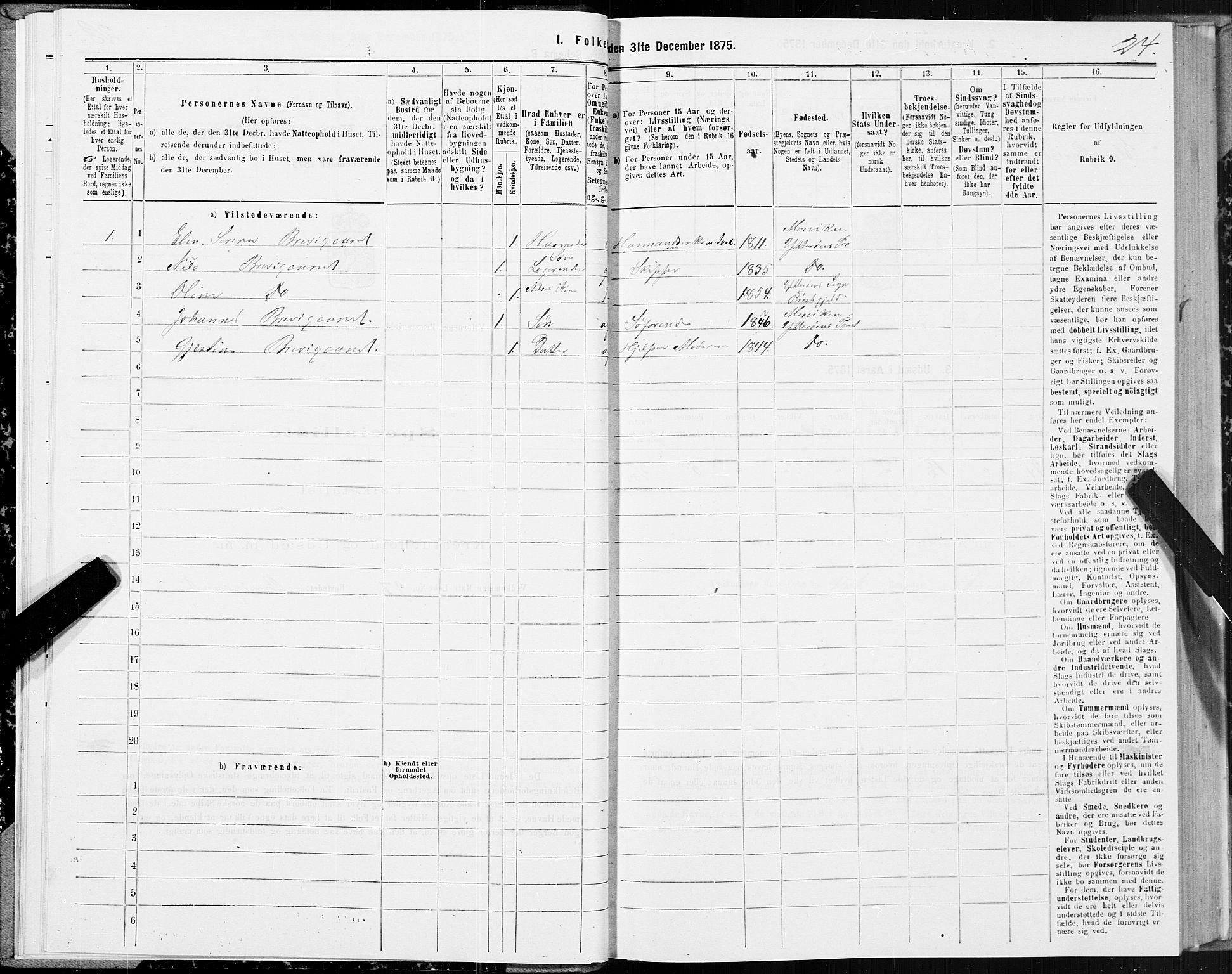 SAT, 1875 census for 1722P Ytterøy, 1875, p. 3024