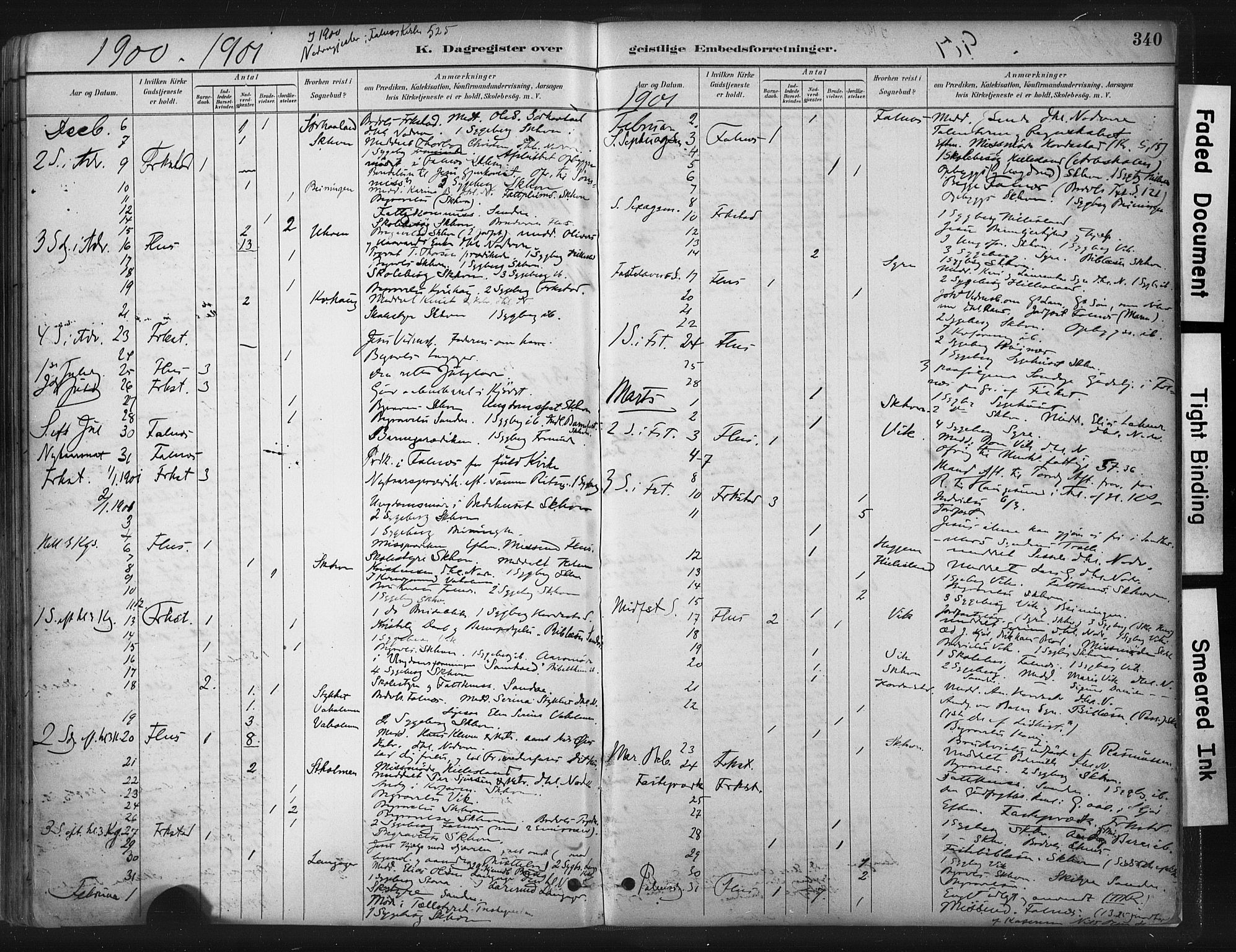 Skudenes sokneprestkontor, SAST/A -101849/H/Ha/Haa/L0009: Parish register (official) no. A 6, 1882-1912, p. 340
