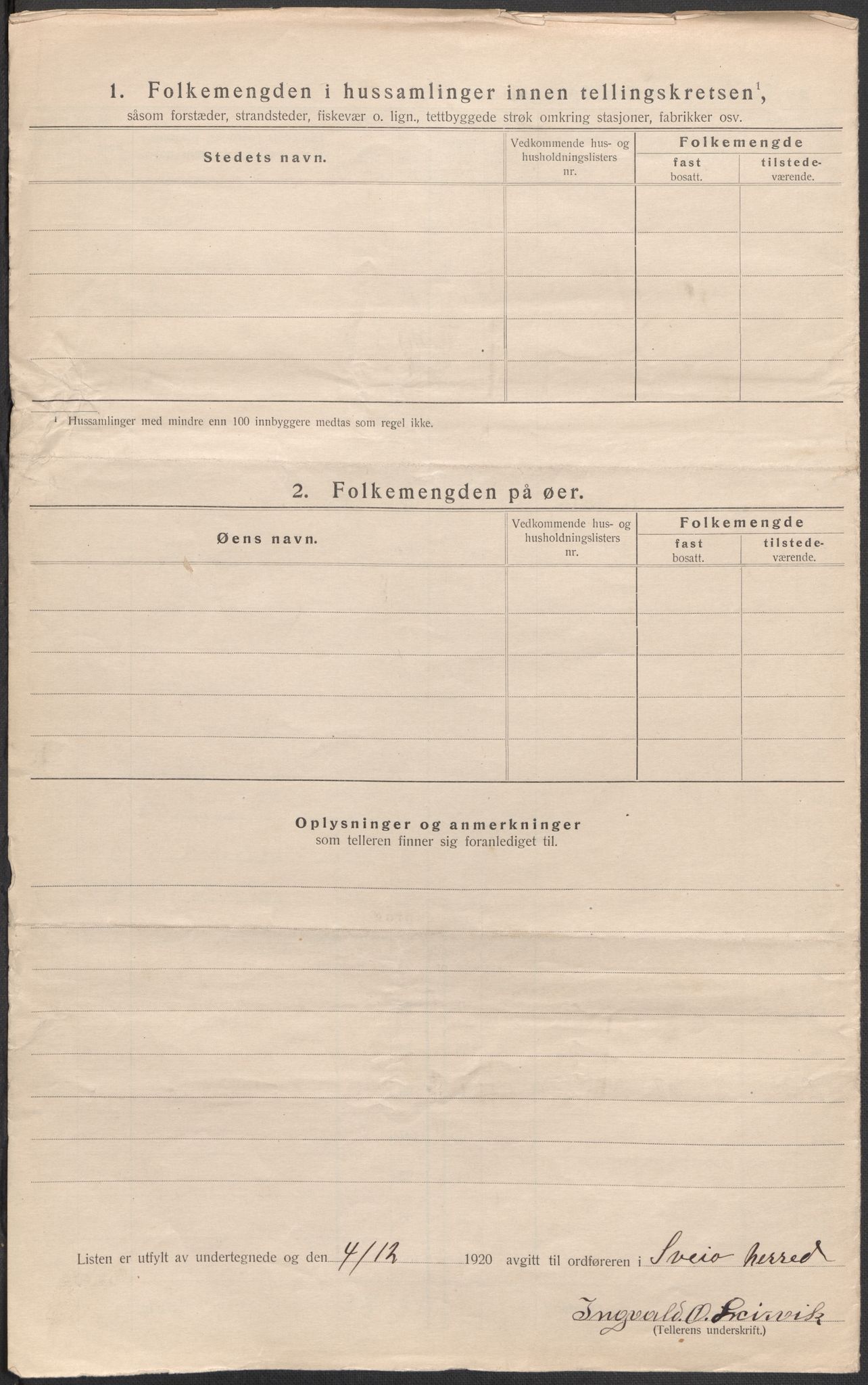 SAB, 1920 census for Sveio, 1920, p. 25