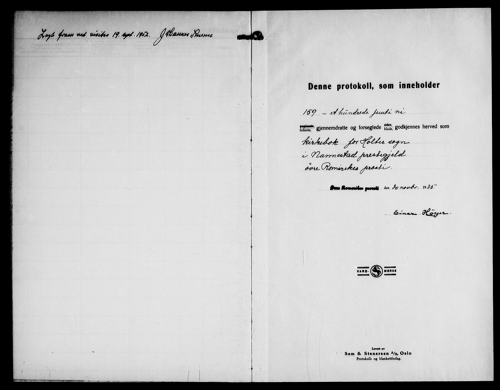 Nannestad prestekontor Kirkebøker, SAO/A-10414a/G/Gb/L0003: Parish register (copy) no. II 3, 1929-1946