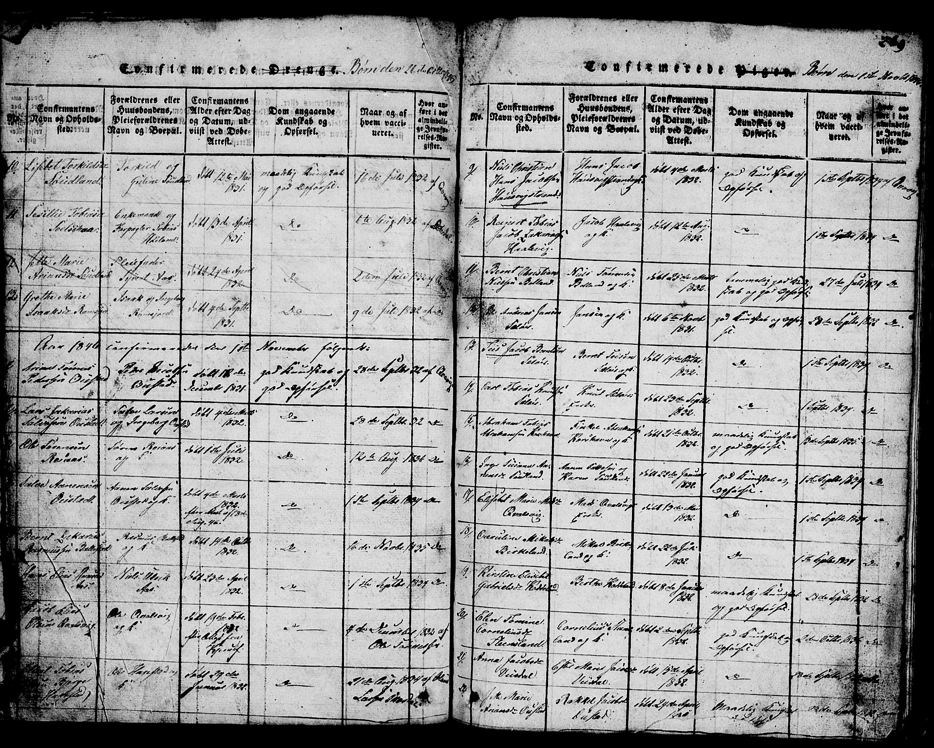 Lyngdal sokneprestkontor, SAK/1111-0029/F/Fb/Fba/L0001: Parish register (copy) no. B 1, 1816-1876, p. 269