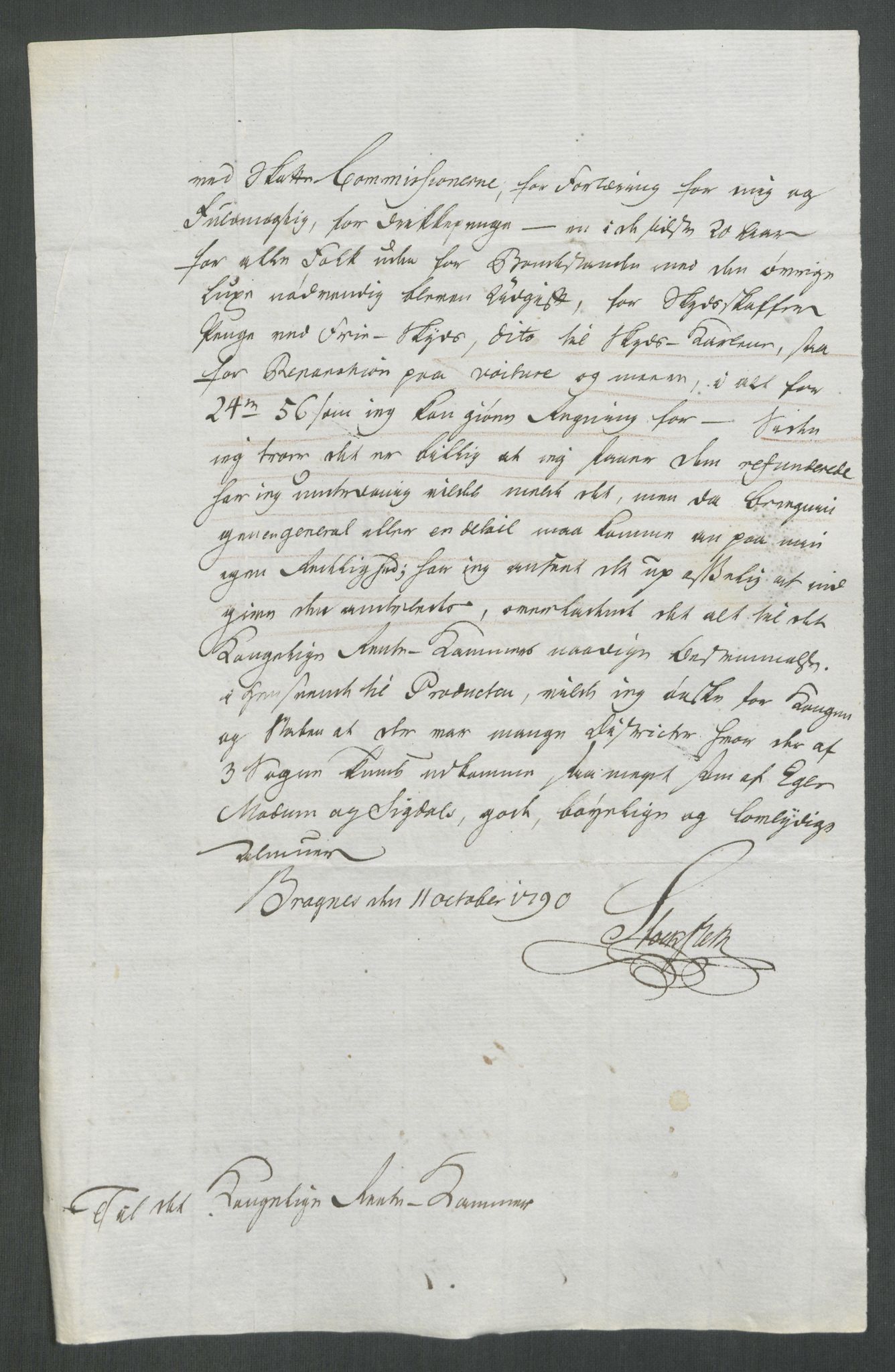Rentekammeret inntil 1814, Reviderte regnskaper, Mindre regnskaper, AV/RA-EA-4068/Rf/Rfe/L0064: Diverse dokumenter, 1789-1795, p. 9