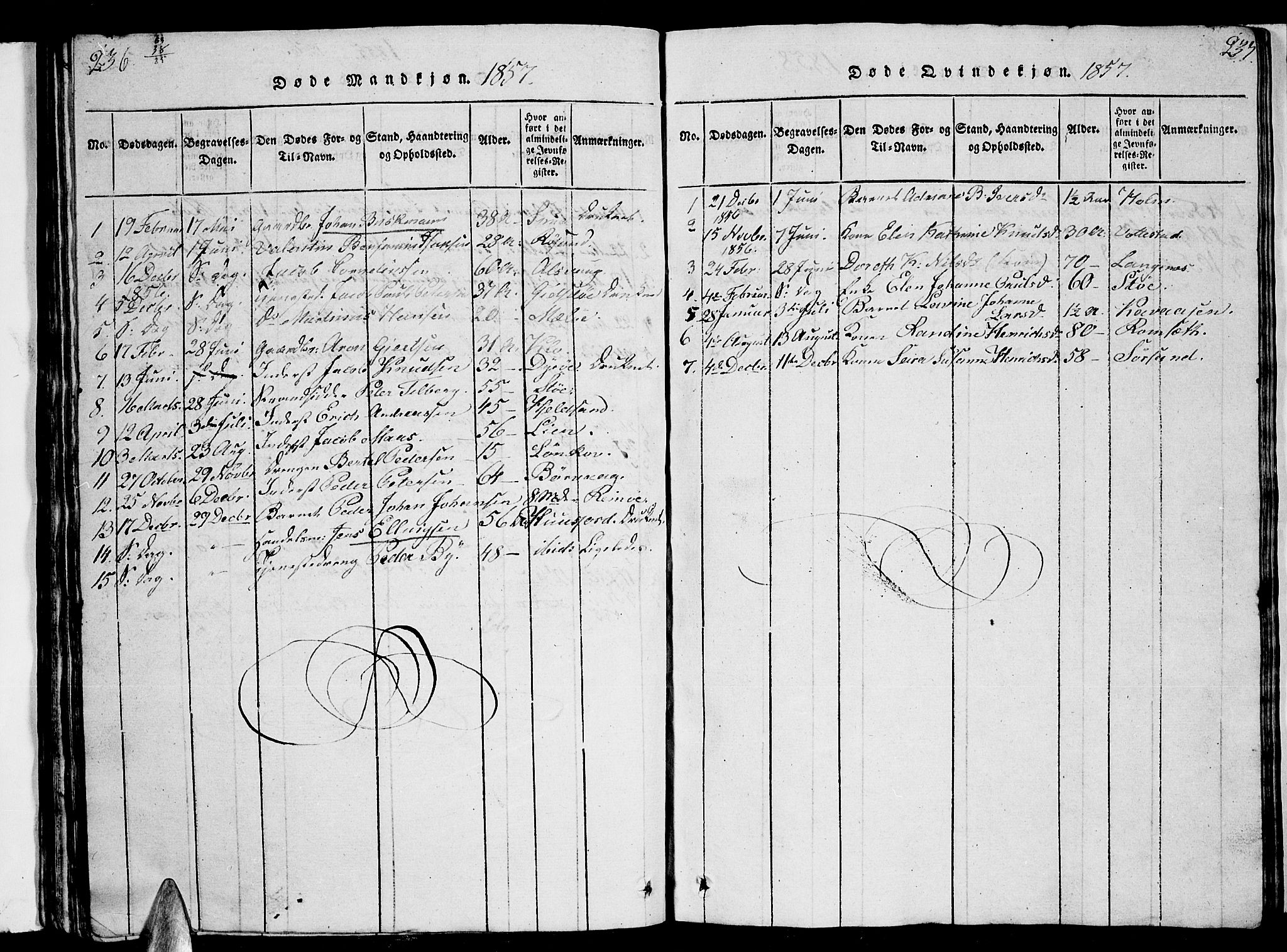 Ministerialprotokoller, klokkerbøker og fødselsregistre - Nordland, AV/SAT-A-1459/893/L1346: Parish register (copy) no. 893C01, 1820-1858, p. 236-237