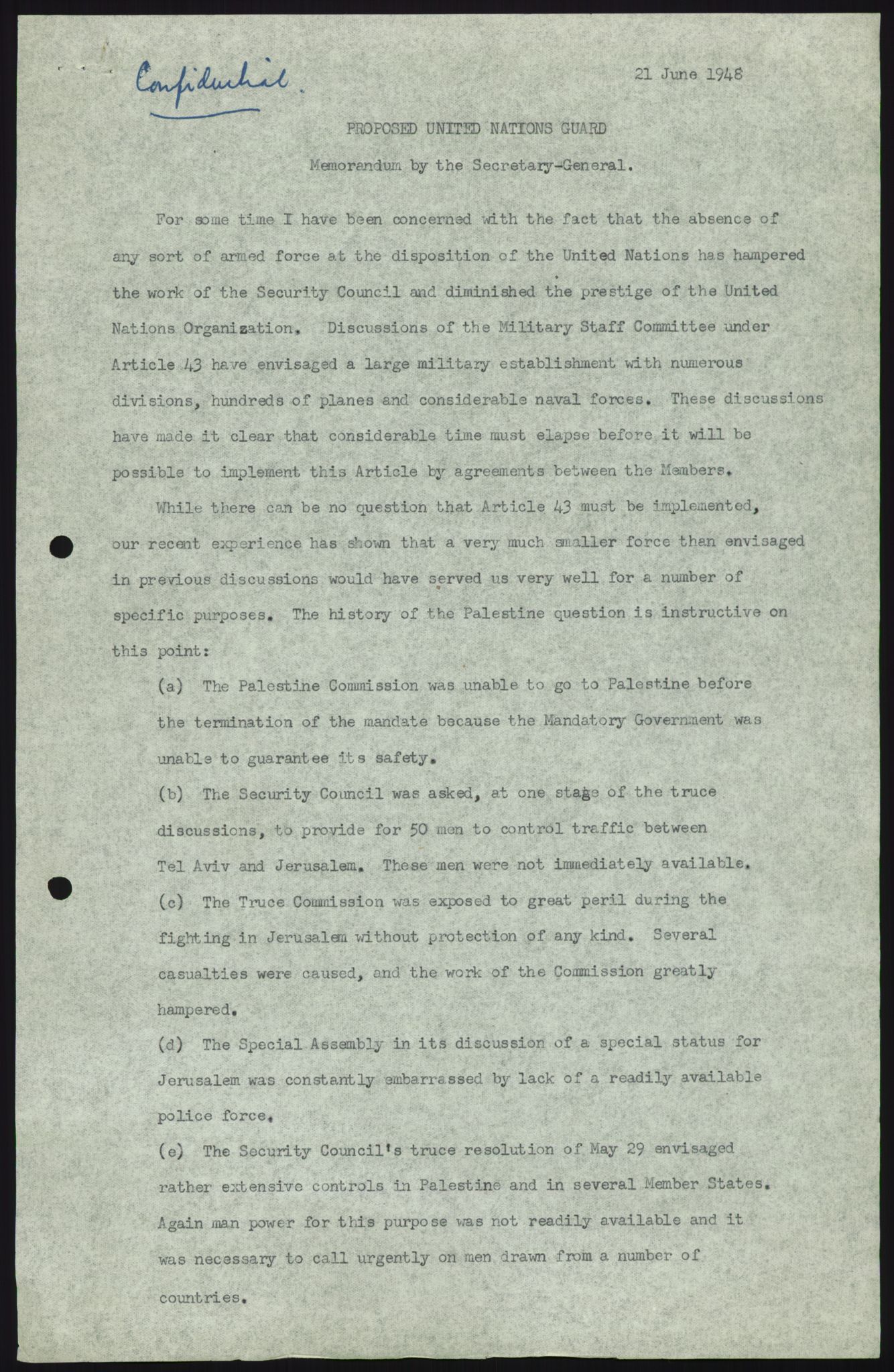 Lie, Trygve, AV/RA-PA-1407/D/L0018: Generalsekretærens papirer., 1947-1951, p. 1014