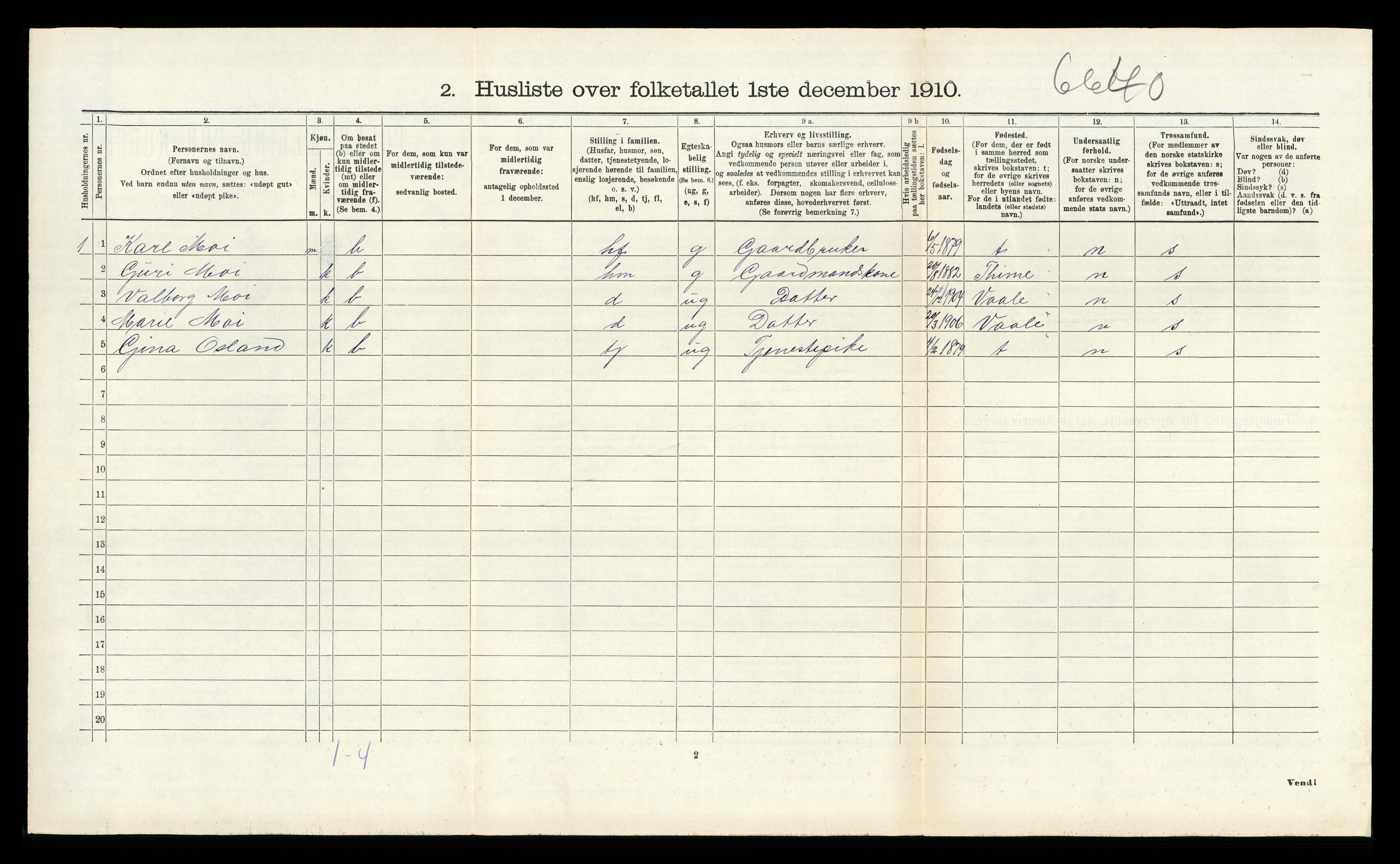 RA, 1910 census for Bjerkreim, 1910, p. 235