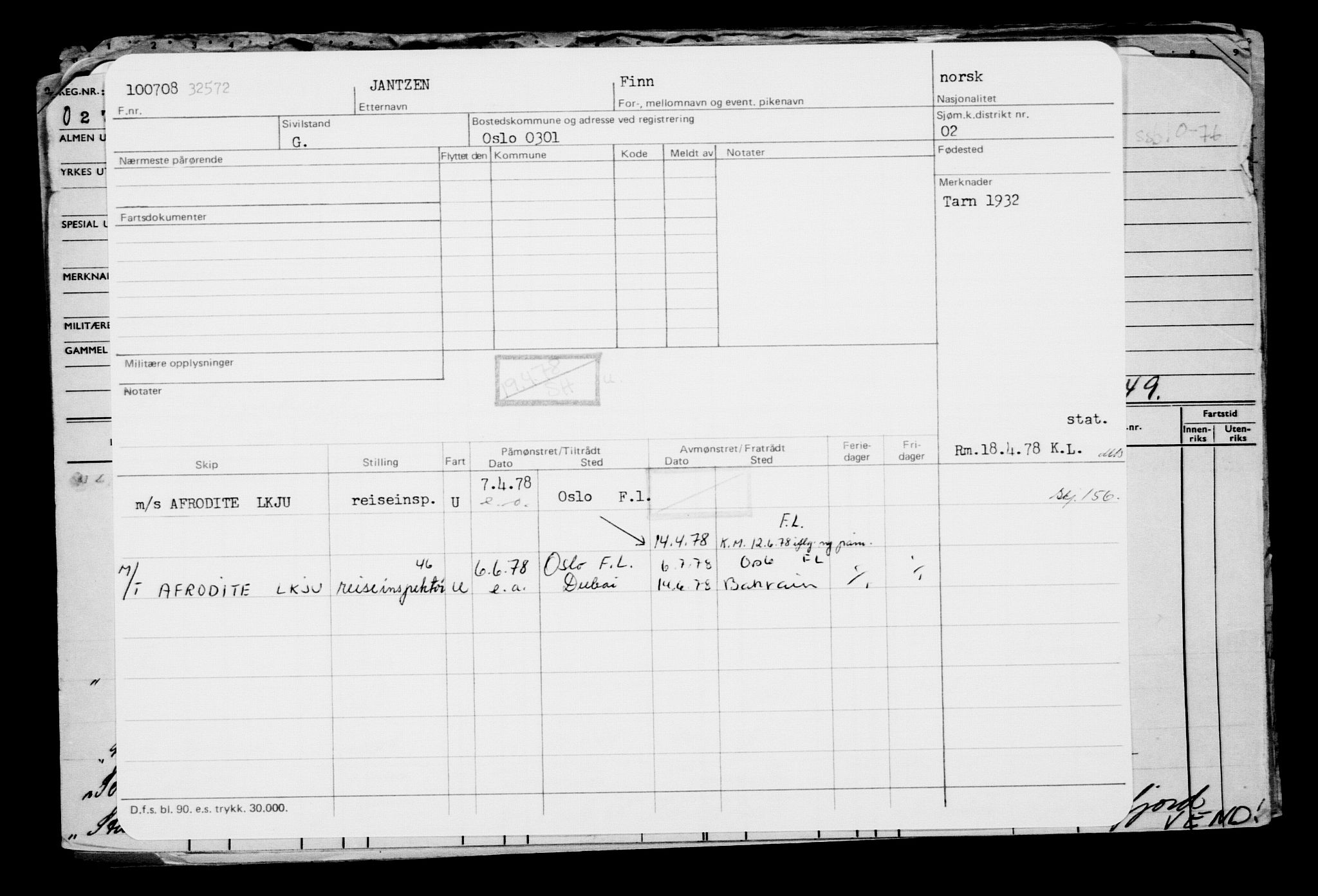 Direktoratet for sjømenn, AV/RA-S-3545/G/Gb/L0078: Hovedkort, 1908, p. 148