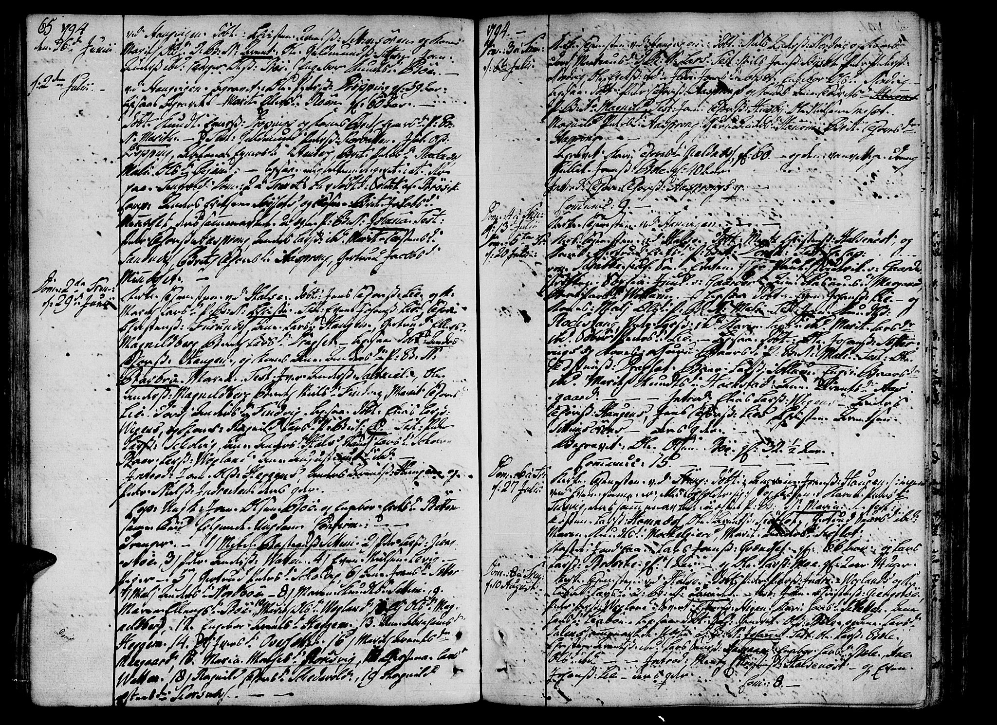 Ministerialprotokoller, klokkerbøker og fødselsregistre - Møre og Romsdal, AV/SAT-A-1454/592/L1022: Parish register (official) no. 592A01, 1784-1819, p. 65