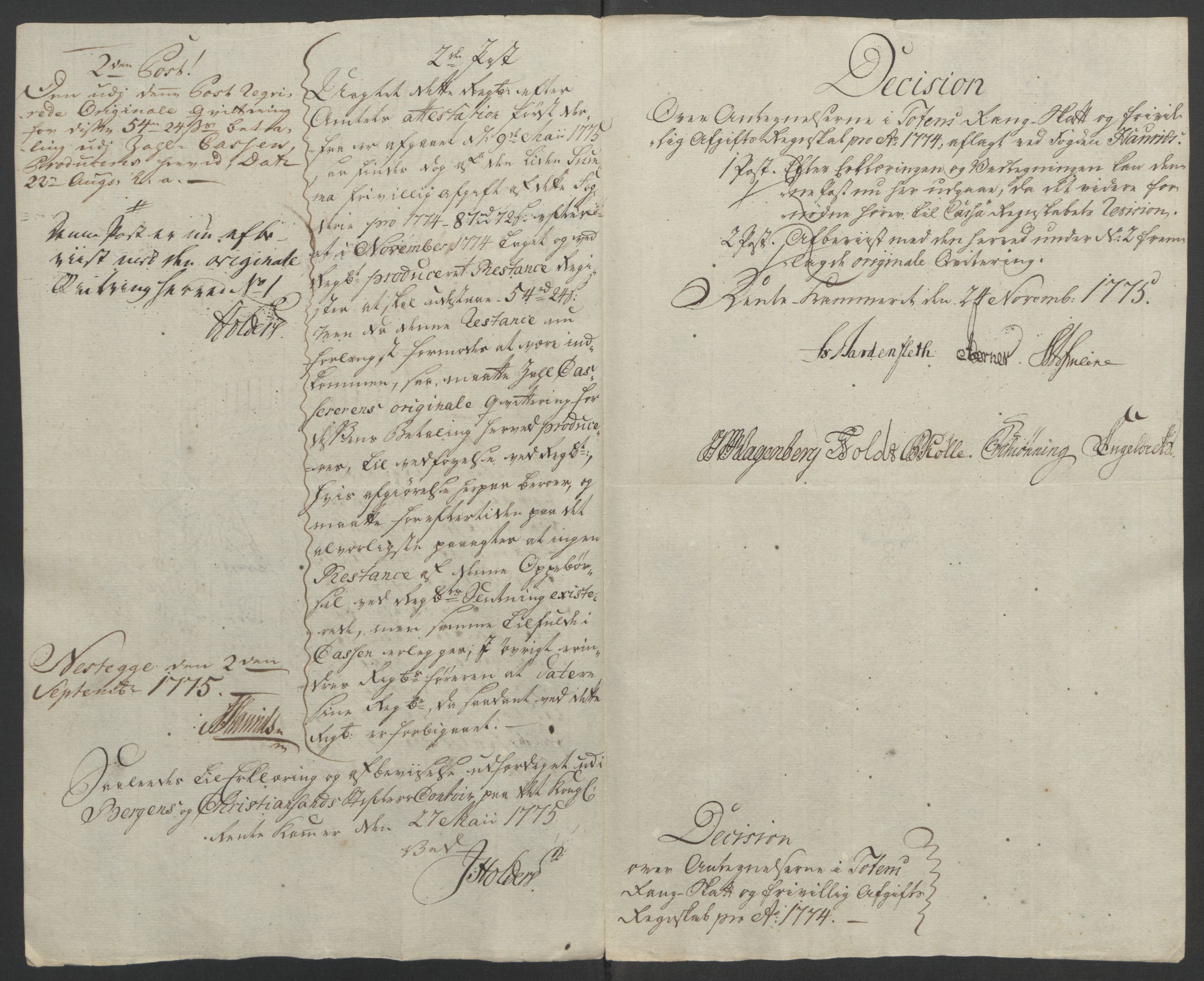 Rentekammeret inntil 1814, Reviderte regnskaper, Fogderegnskap, AV/RA-EA-4092/R19/L1399: Fogderegnskap Toten, Hadeland og Vardal, 1762-1783, p. 363